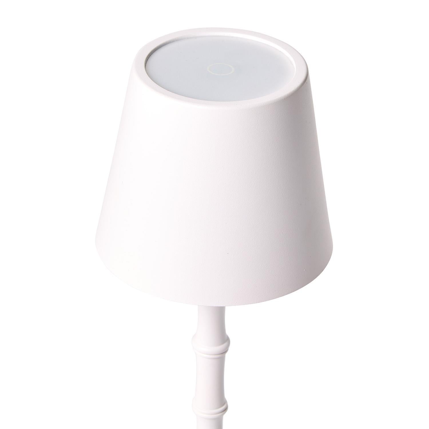 LED Portable Cordless White Bamboo Lamp in Gift Box