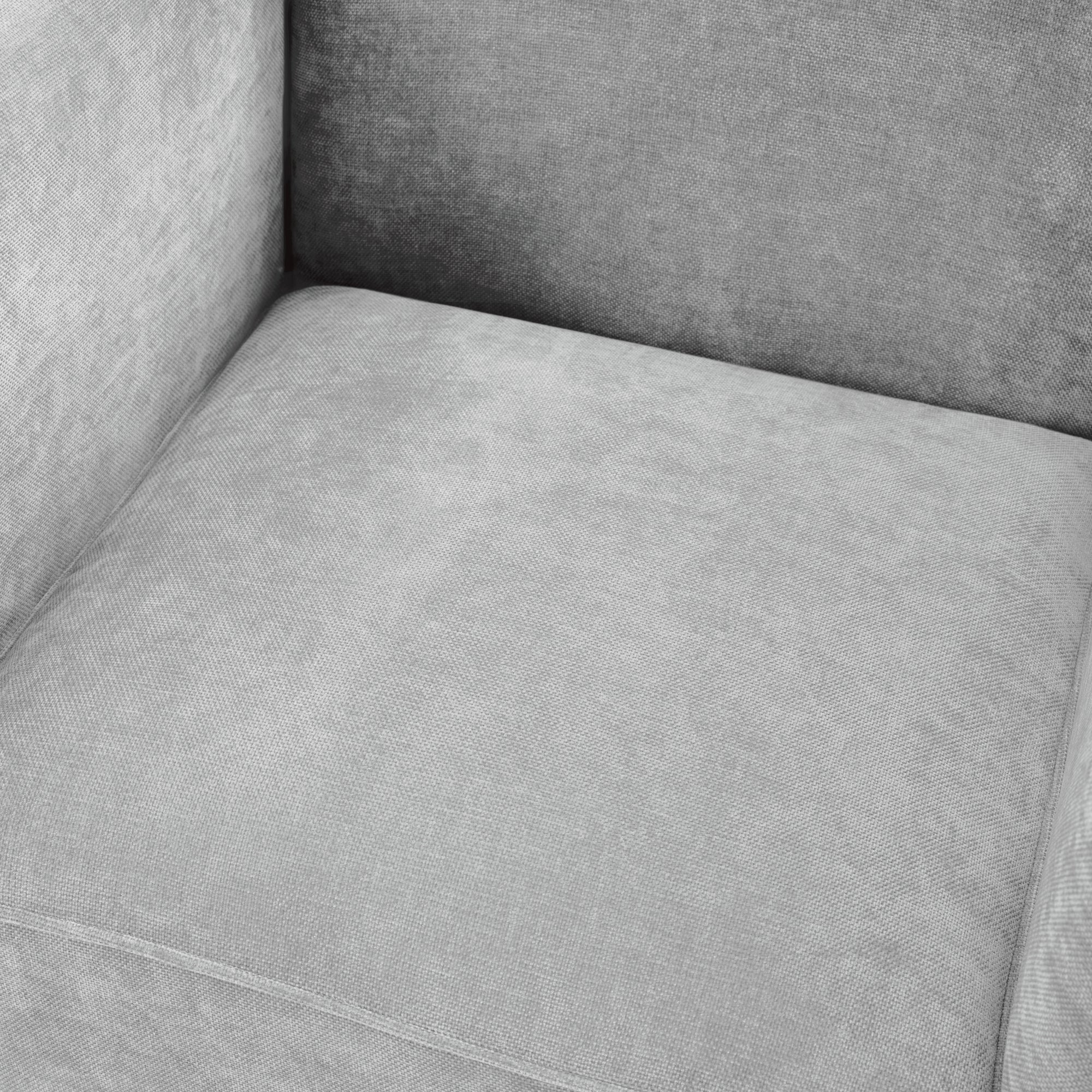 Modern Chenille Barrel Accent Chair with Enclosed Arms