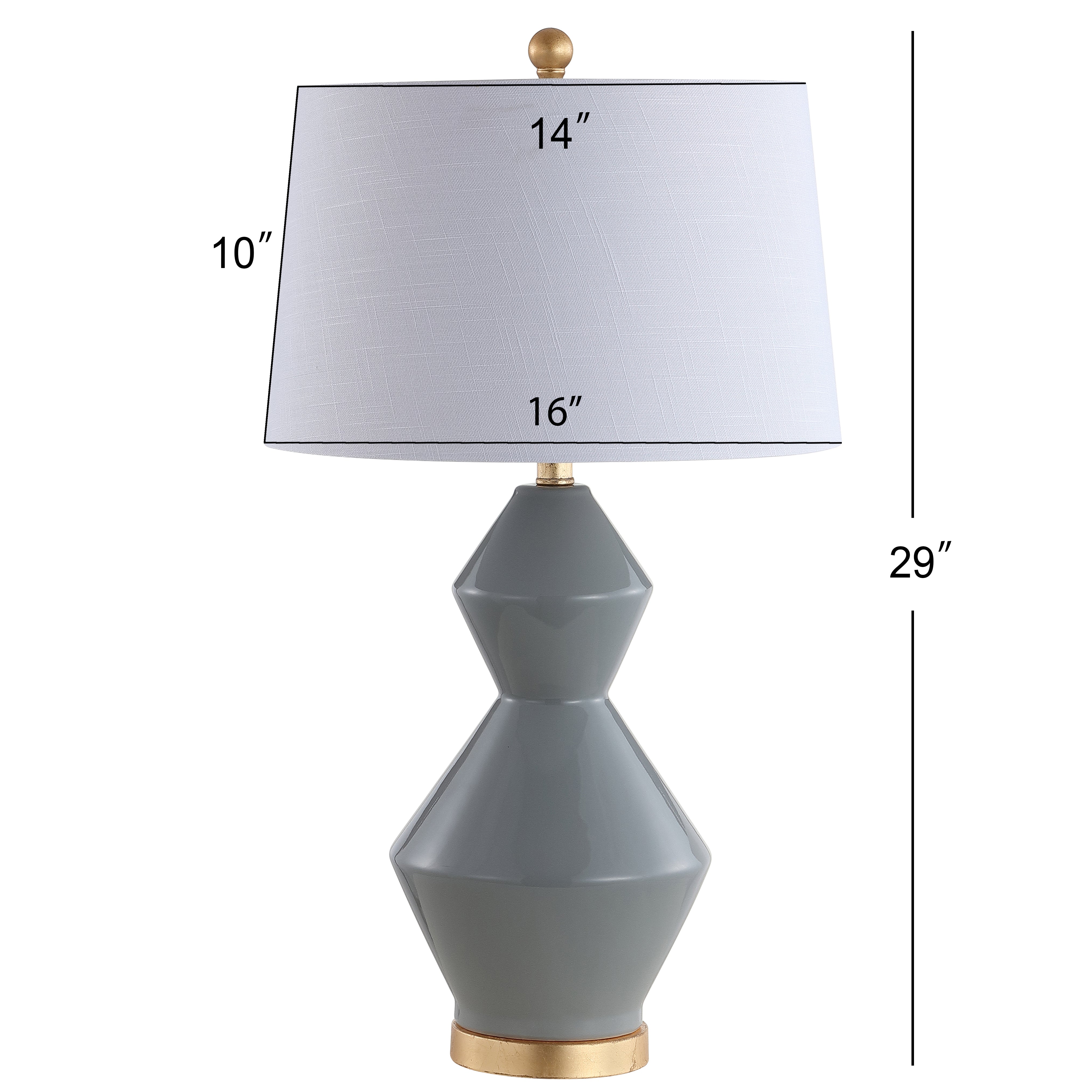 Alba Geometric Ceramic/Metal LED Table Lamp
