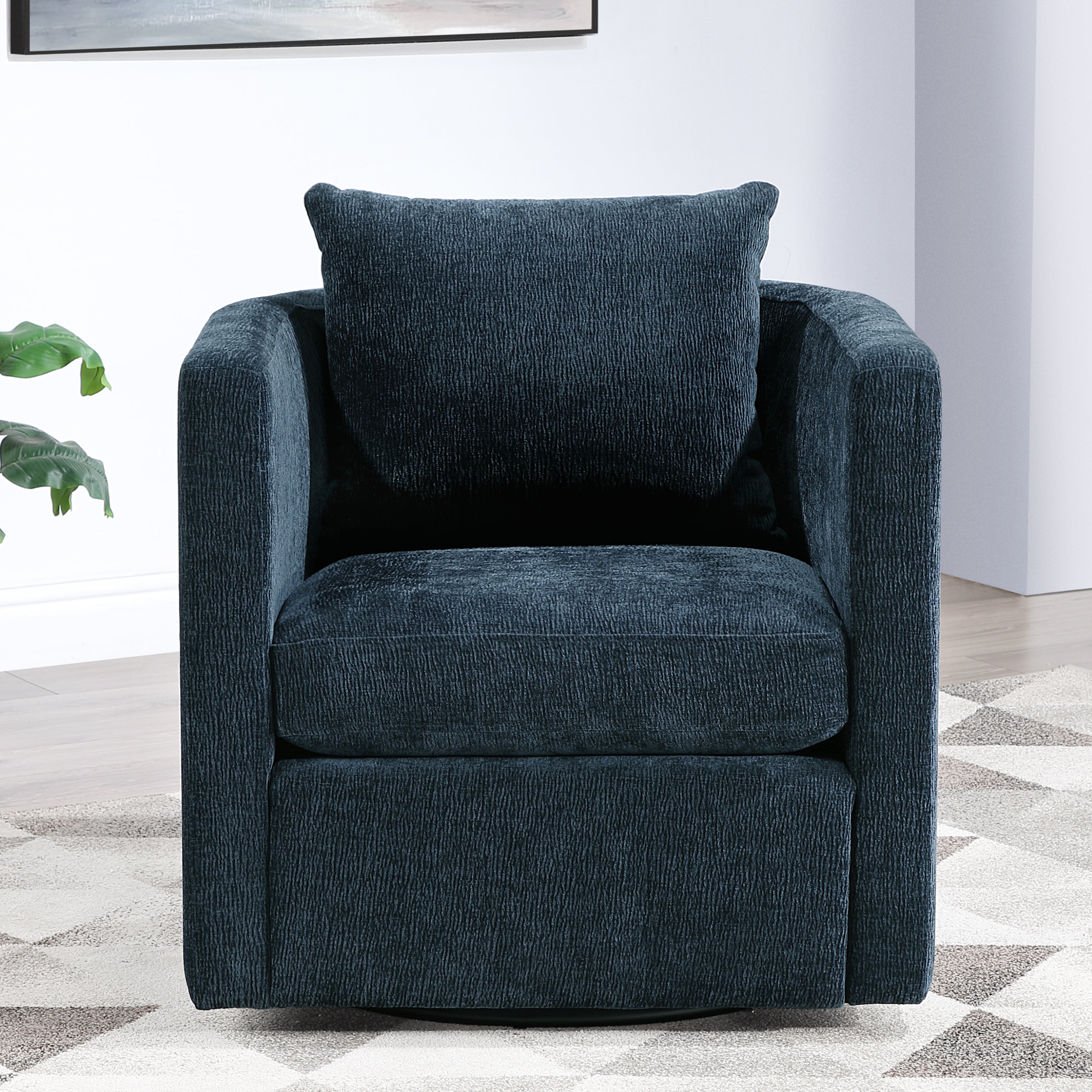 Sutton Swivel Barrel Chair with Performance Fabric
