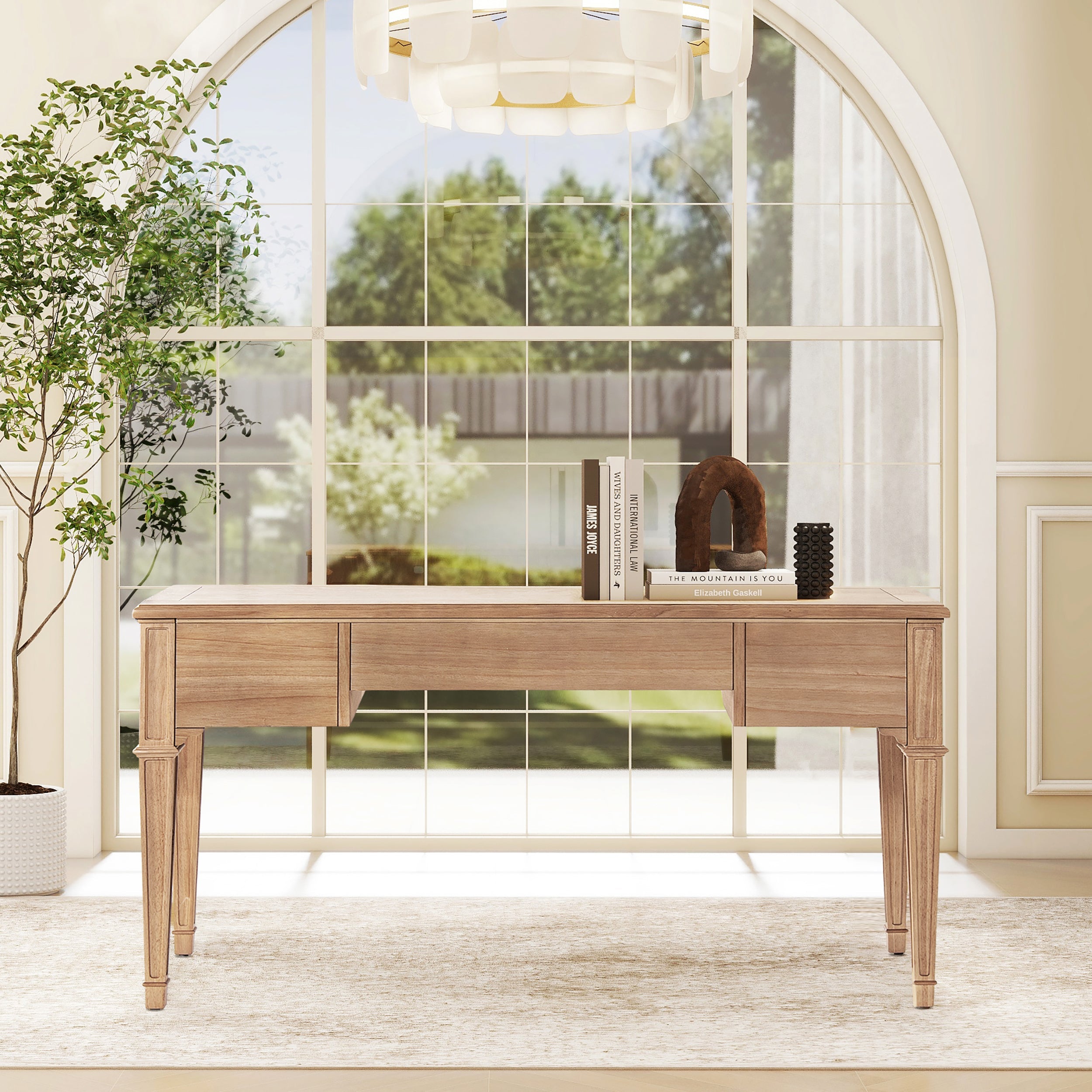 Dauphin 55' 3-Drawer Wood Executive Desk