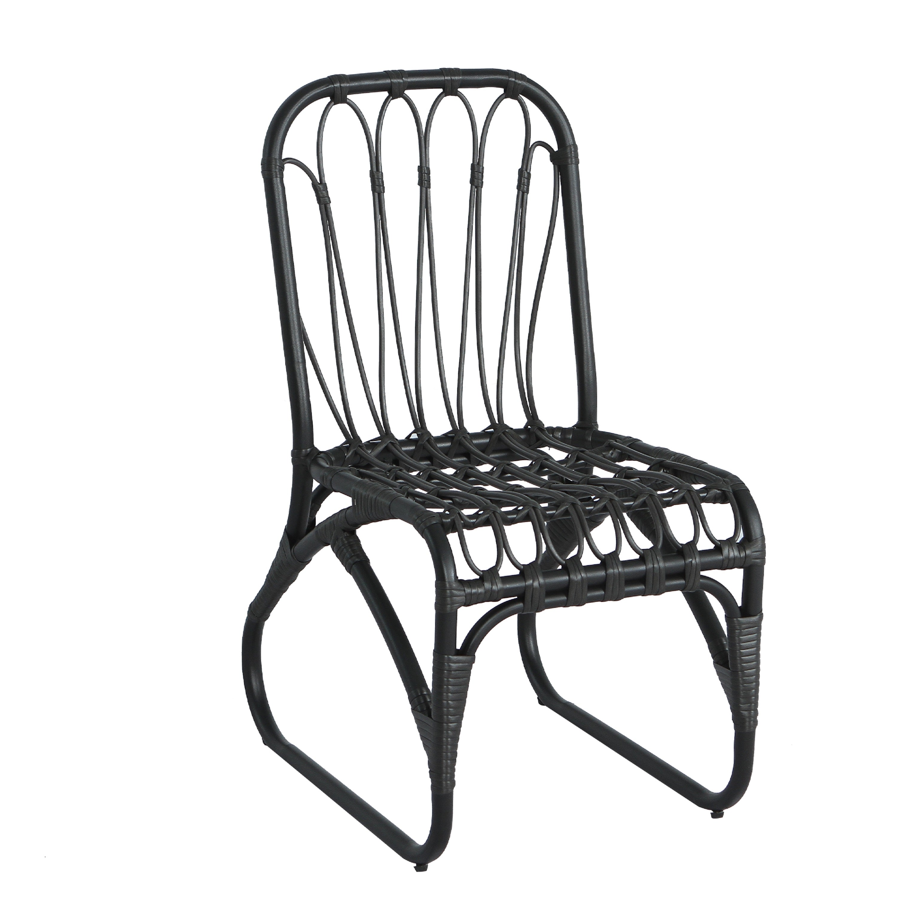 Outdoor Faux Rattan Dining Chairs, Set of 2