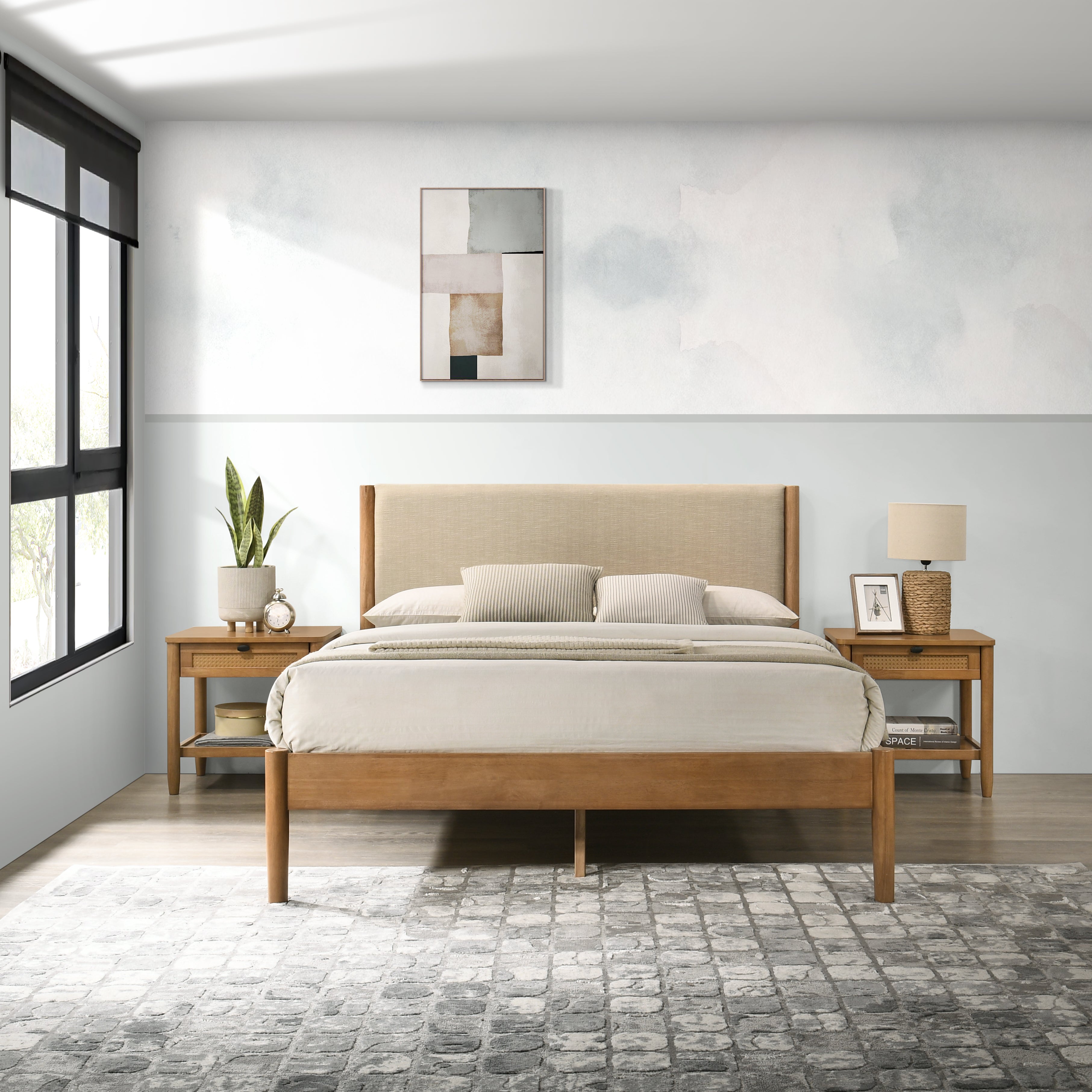 Vichy 6-Piece Rubberwood Queen Bedroom Set