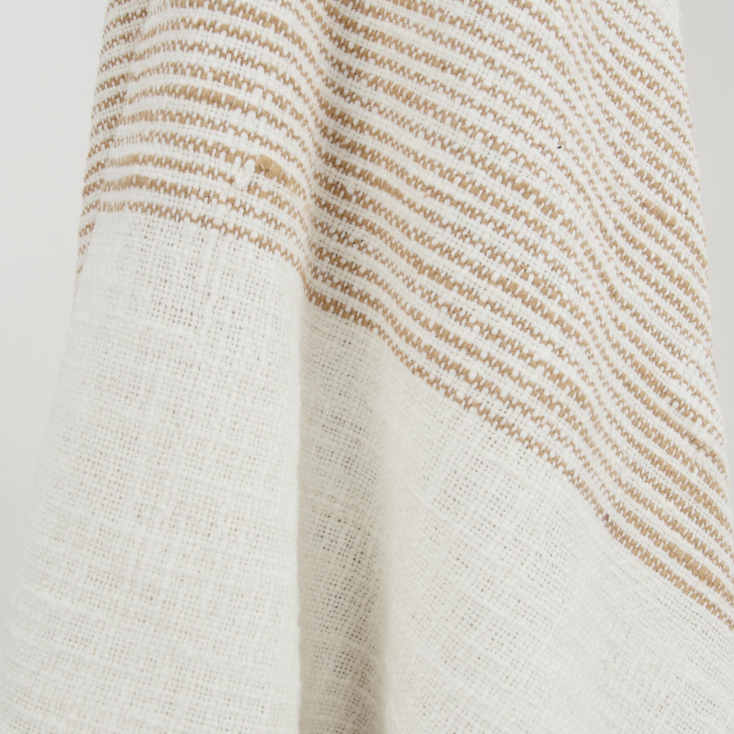 Stripe 100% Woven Textured Cotton Throw