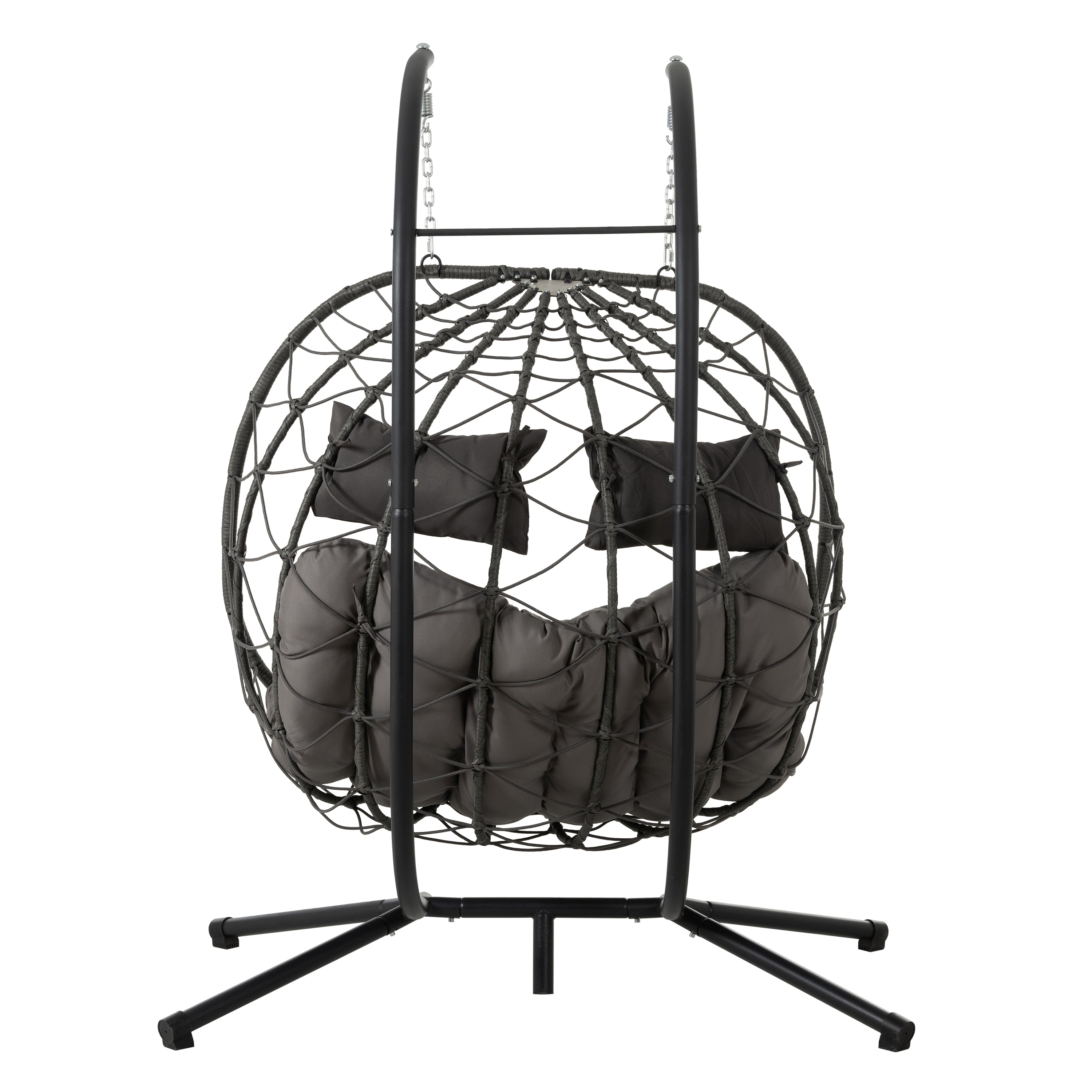 2-Person Swinging Egg Chair with Stand