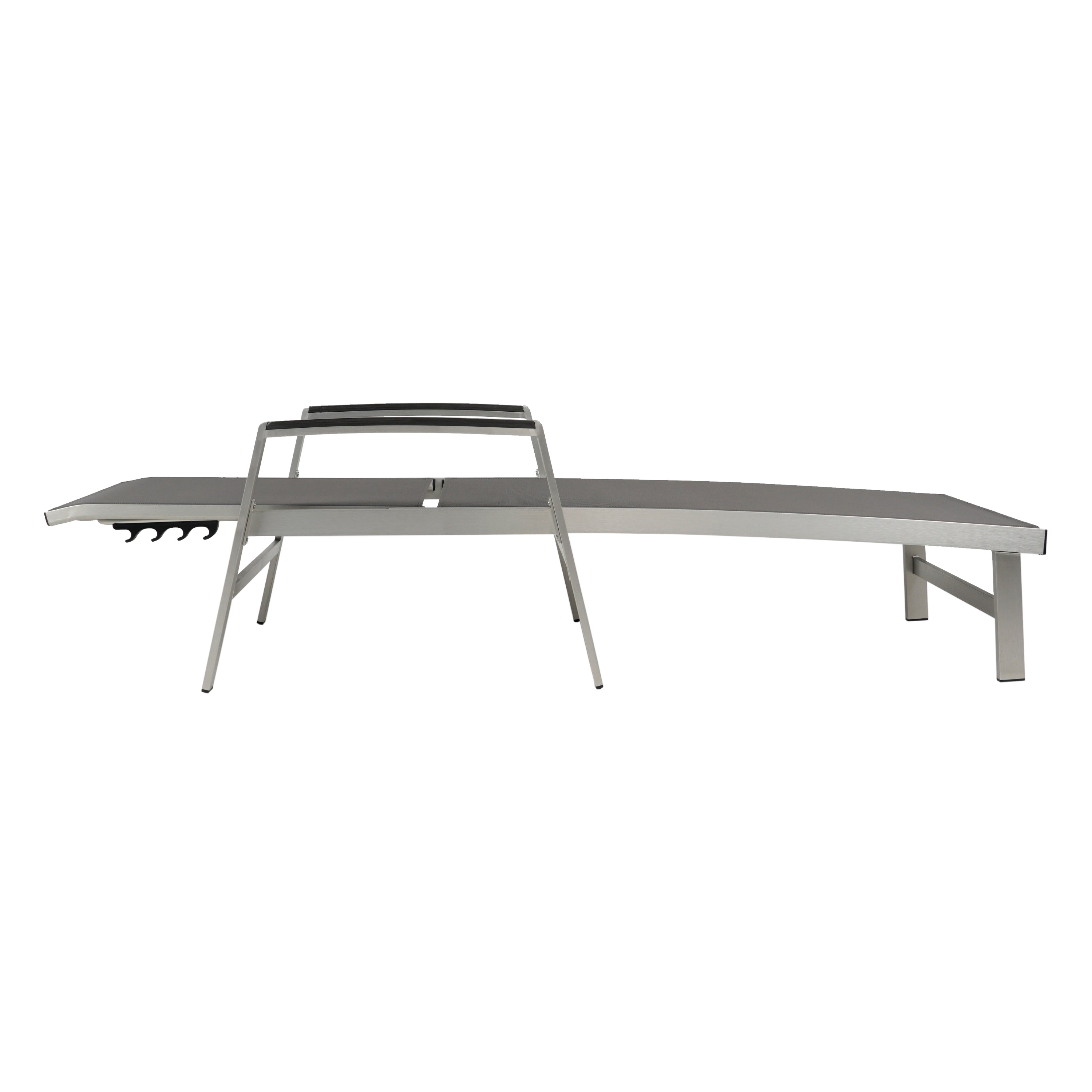 Wavellite Outdoor Chaise Lounges with Aluminum Frame and Mesh Seating