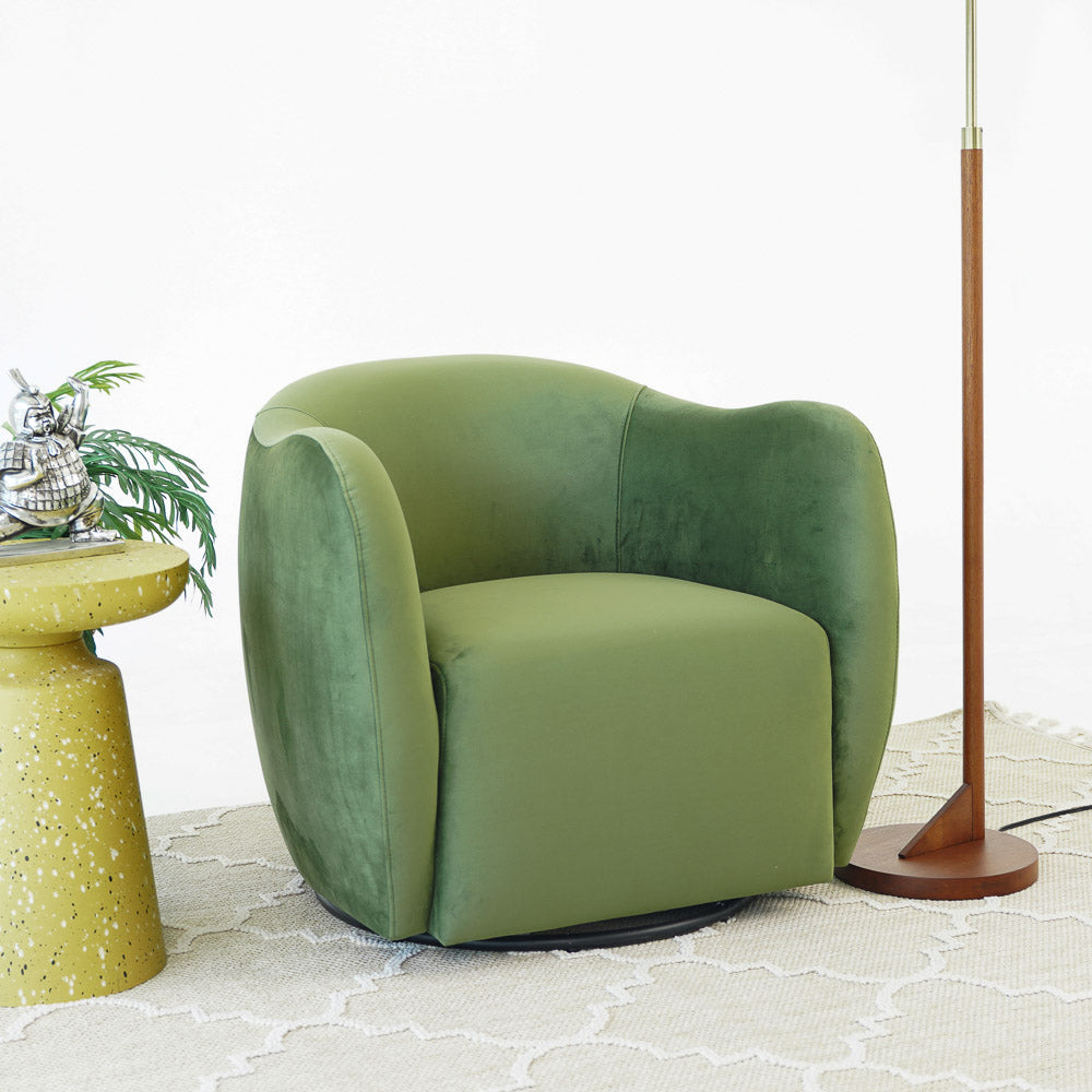Renee Velvet Swivel Chair