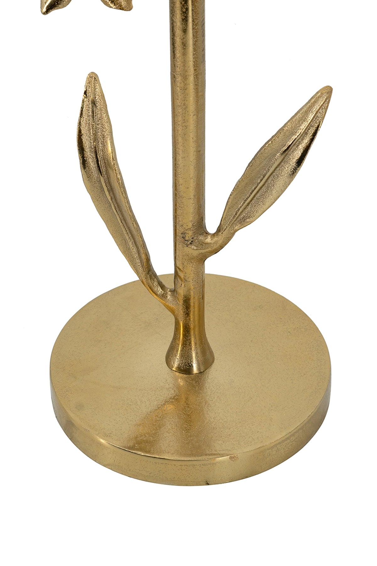 Gold Tulip Side Table With White Marble Top