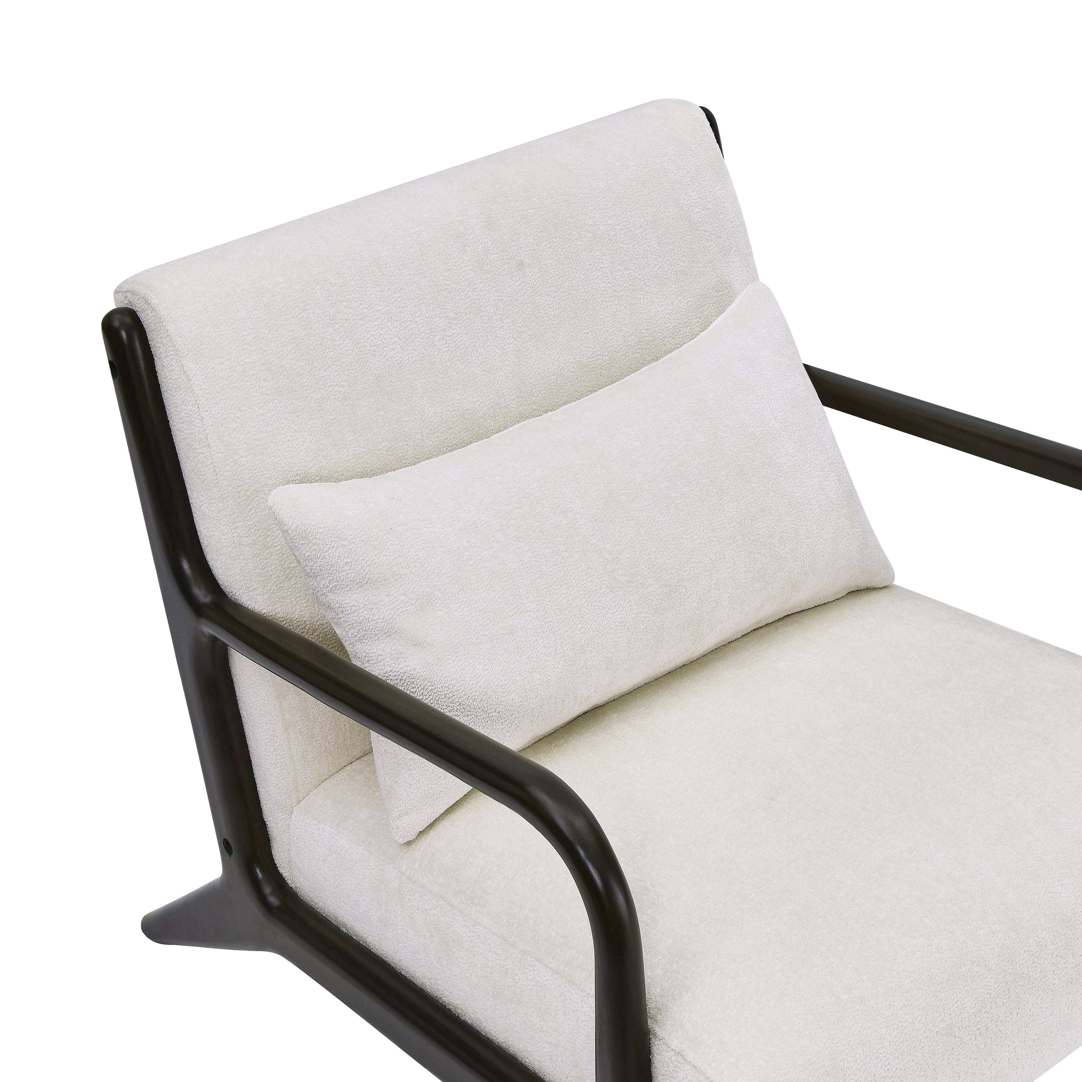 Eterna Mid-Century Modern Style Accent Chair with Removable Lumbar Pillow