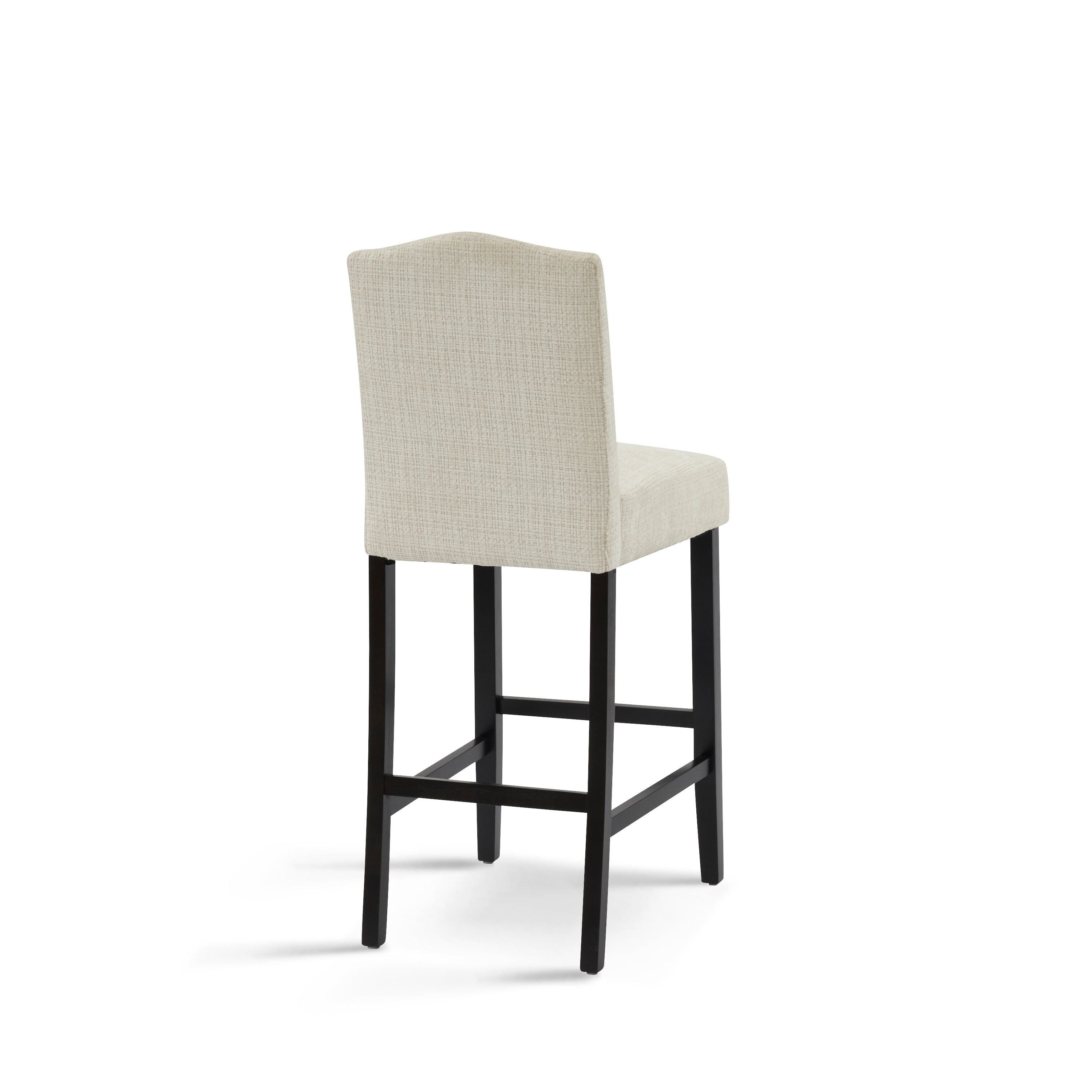 Upholstered Counter Stools with Rubberwood Legs