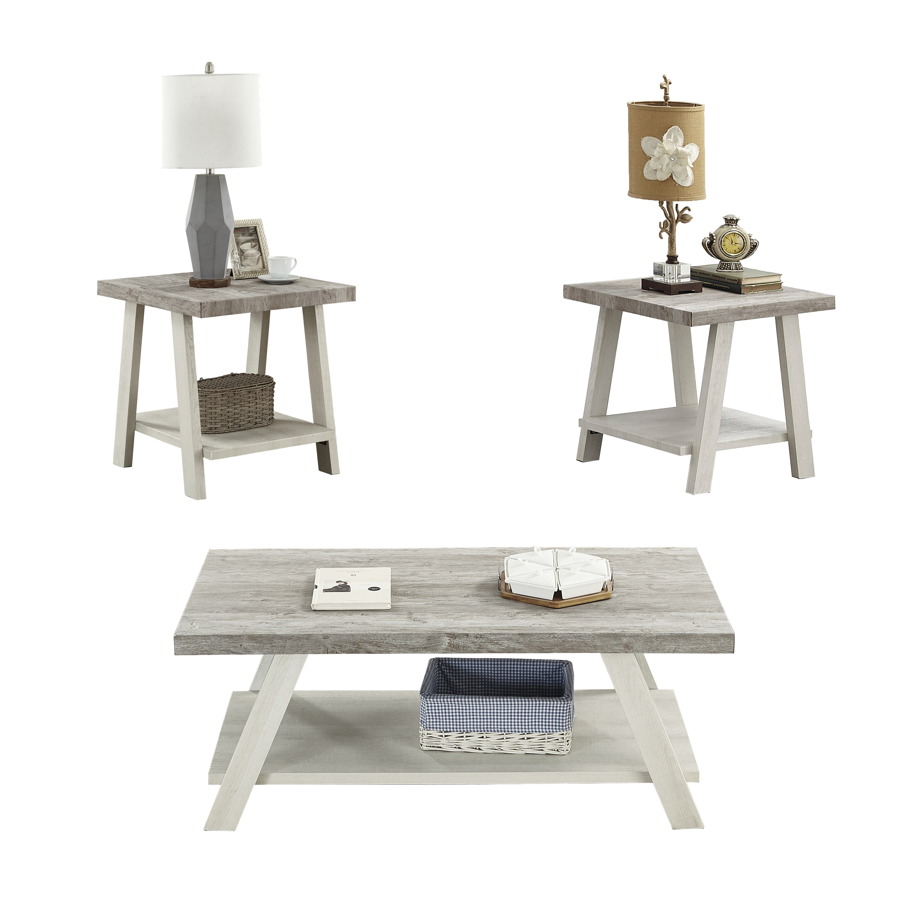 Athens Contemporary 3-Piece Table Set