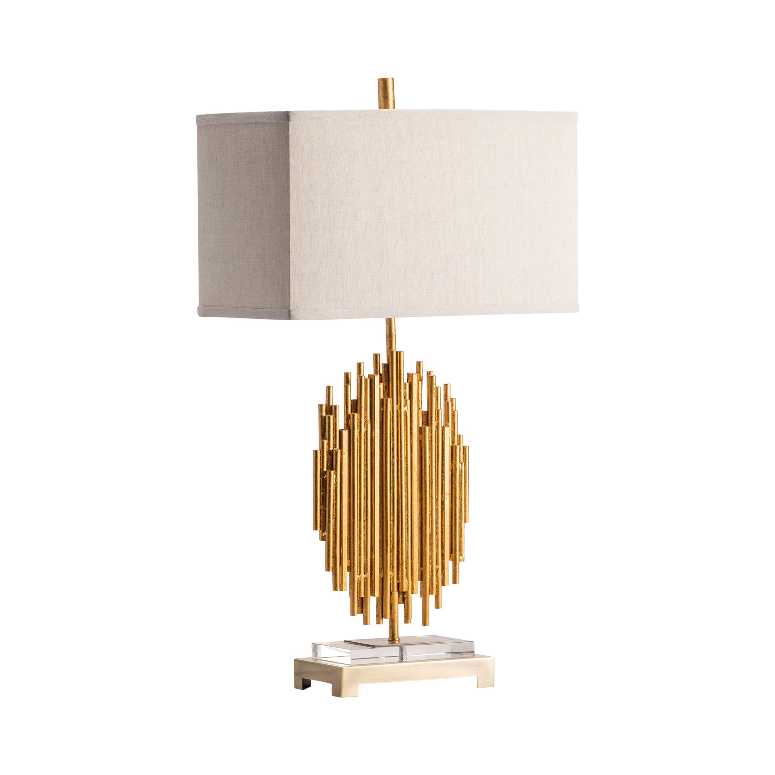 Layered Metal Rod Table Lamp