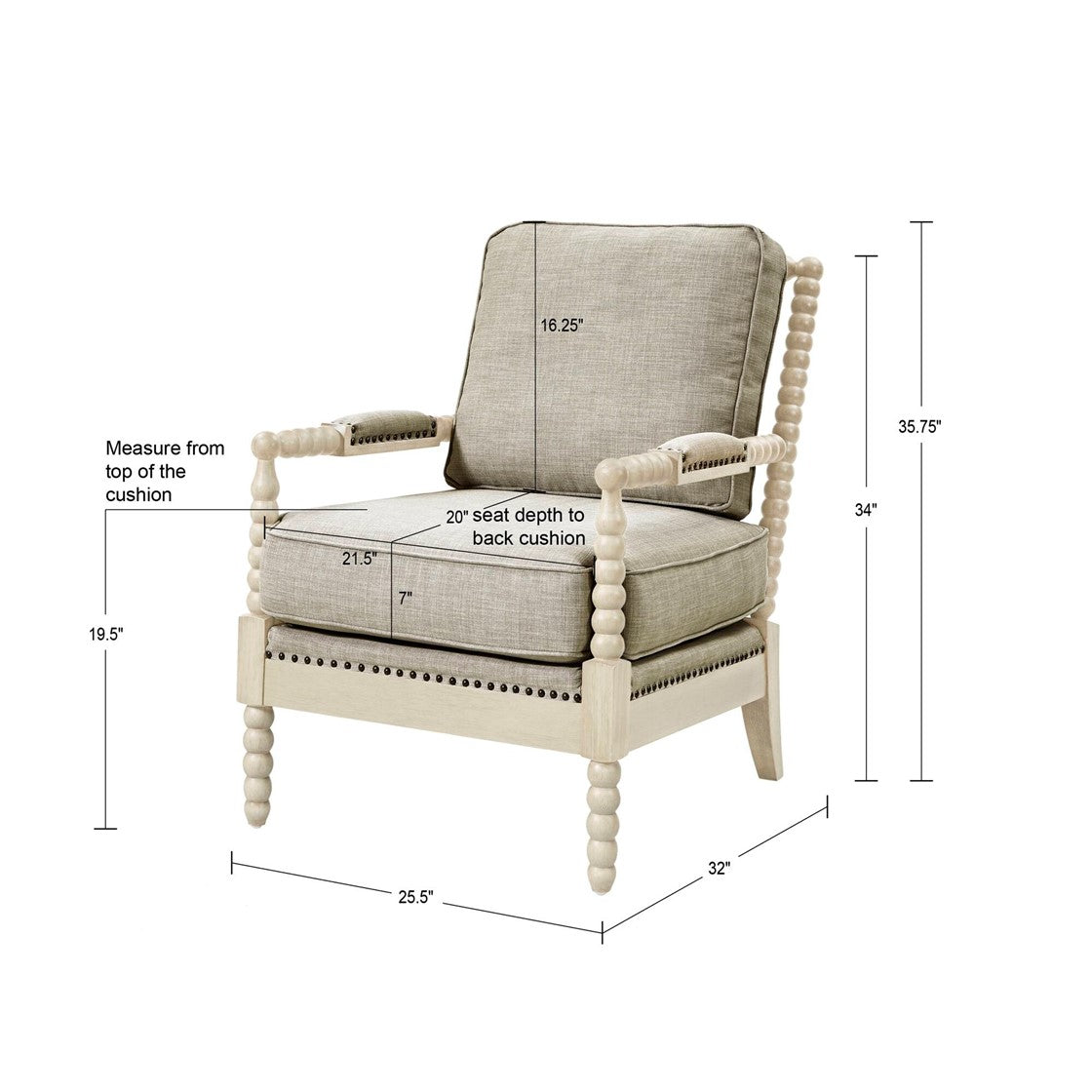 Automata Arm Chair with Open-Back Spindle and Turned Design