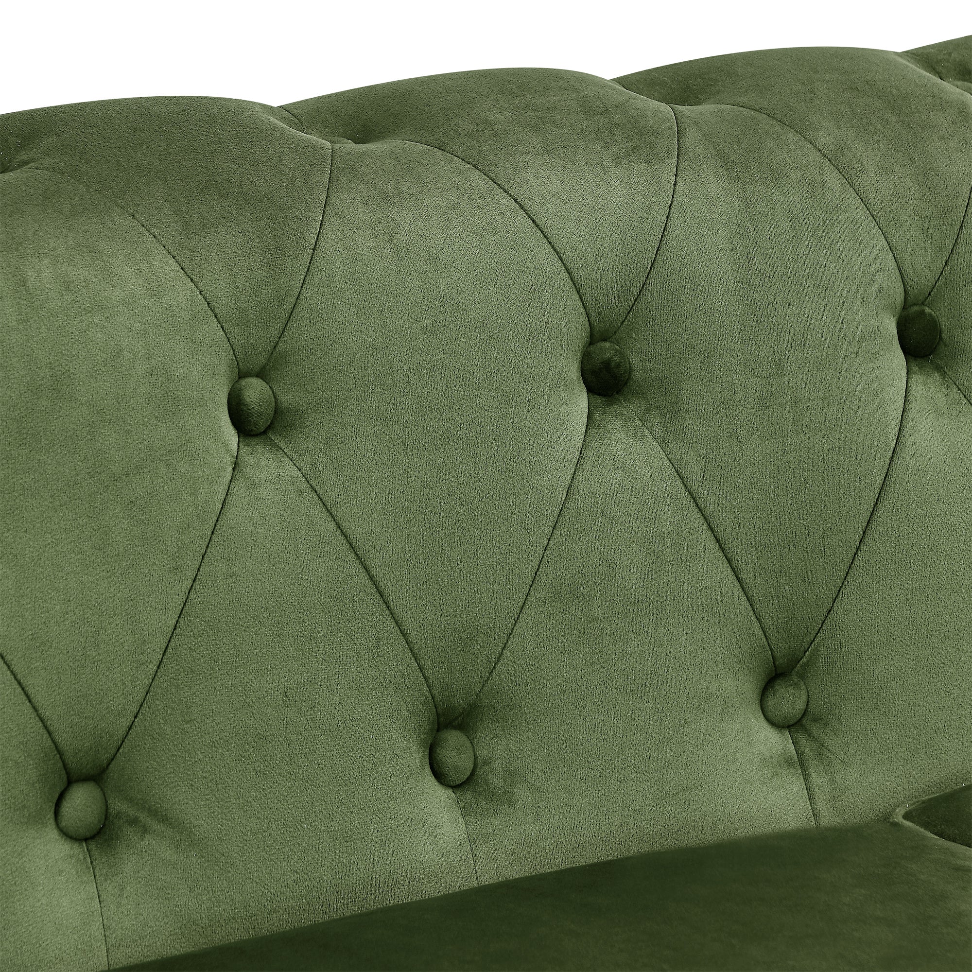 Upholstered Sofa with Tufted Back and Rolled Arms