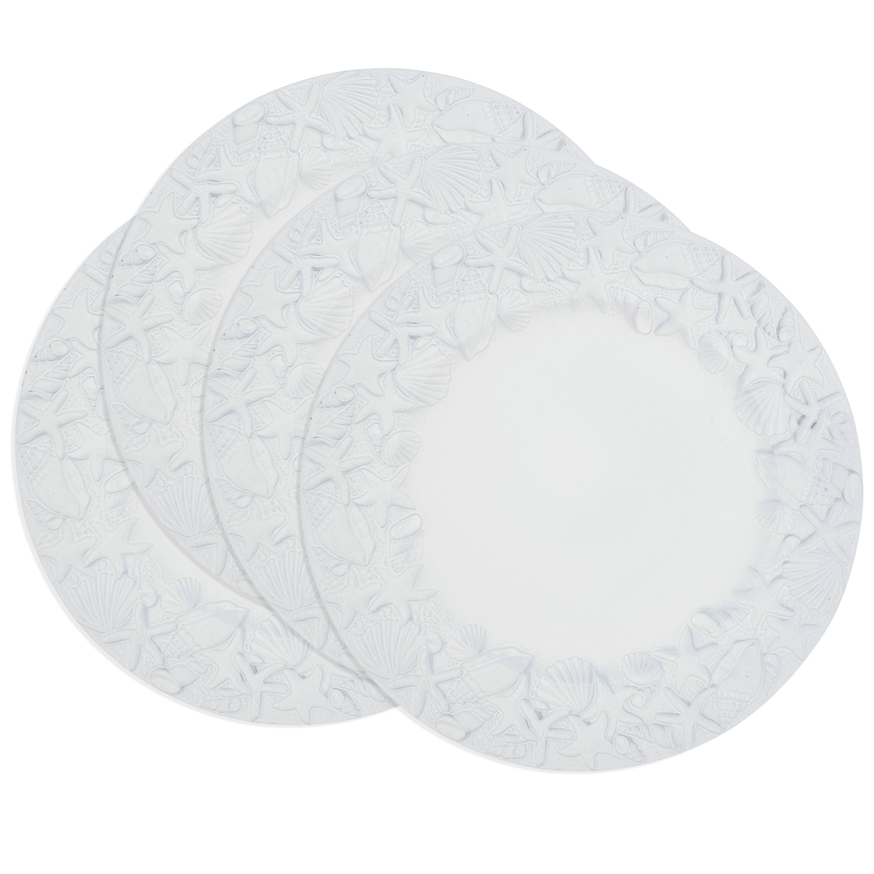 Sea Shell Embellished Charger, Set of 4