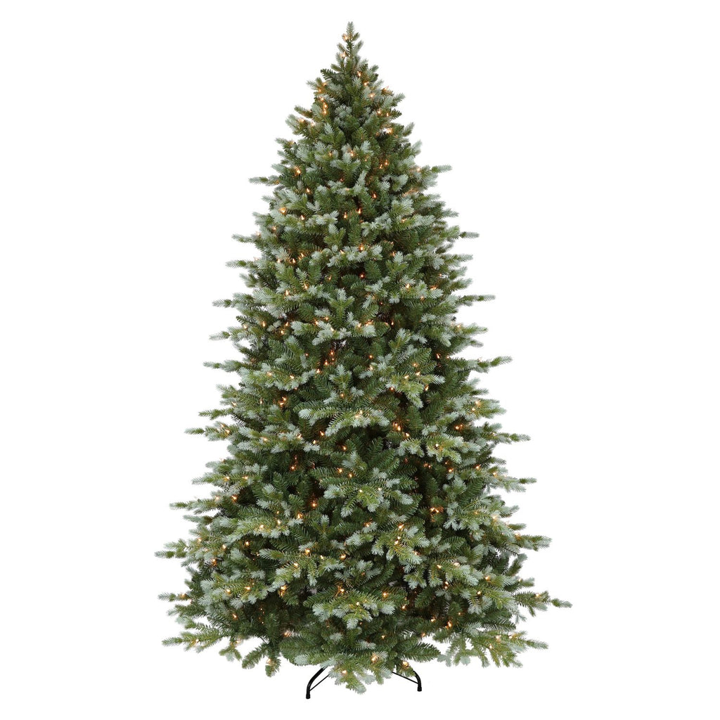 7.5 ft Pre-lit Colorado Blue Spruce Artificial Christmas Tree with Clear Lights & Metal Stand