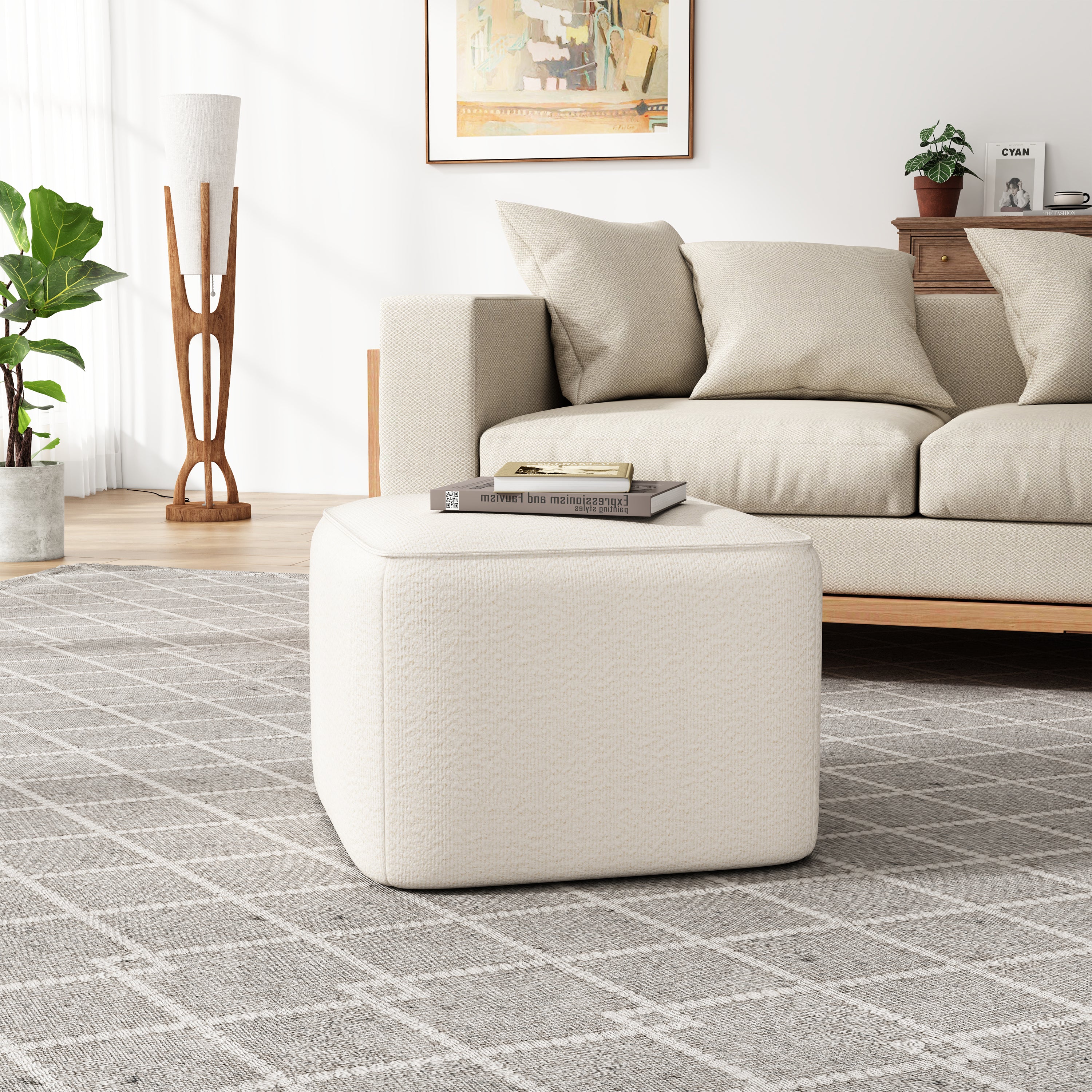 Upholstered Square Ottoman