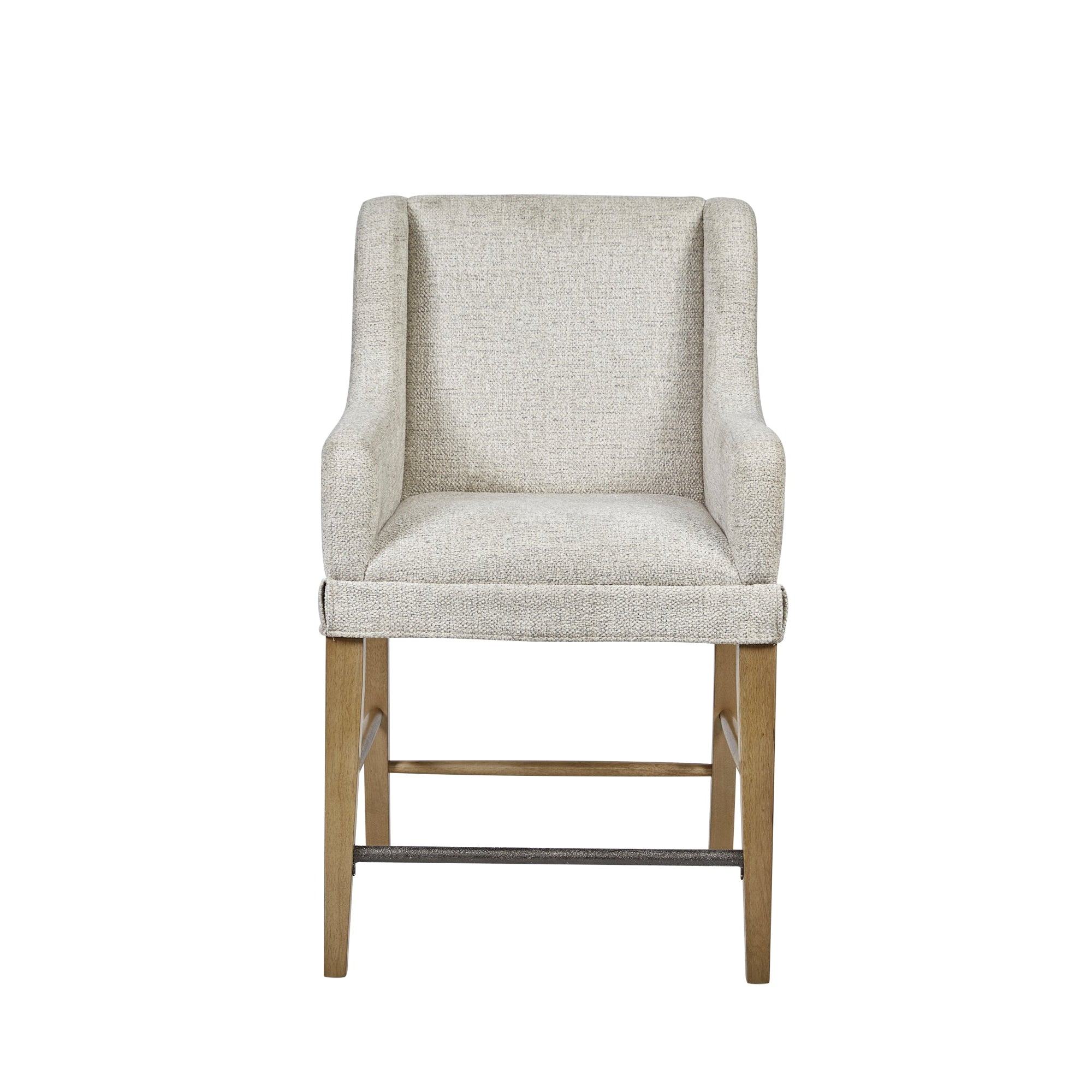 Upholstered High Back Counter Stool, Set of 2