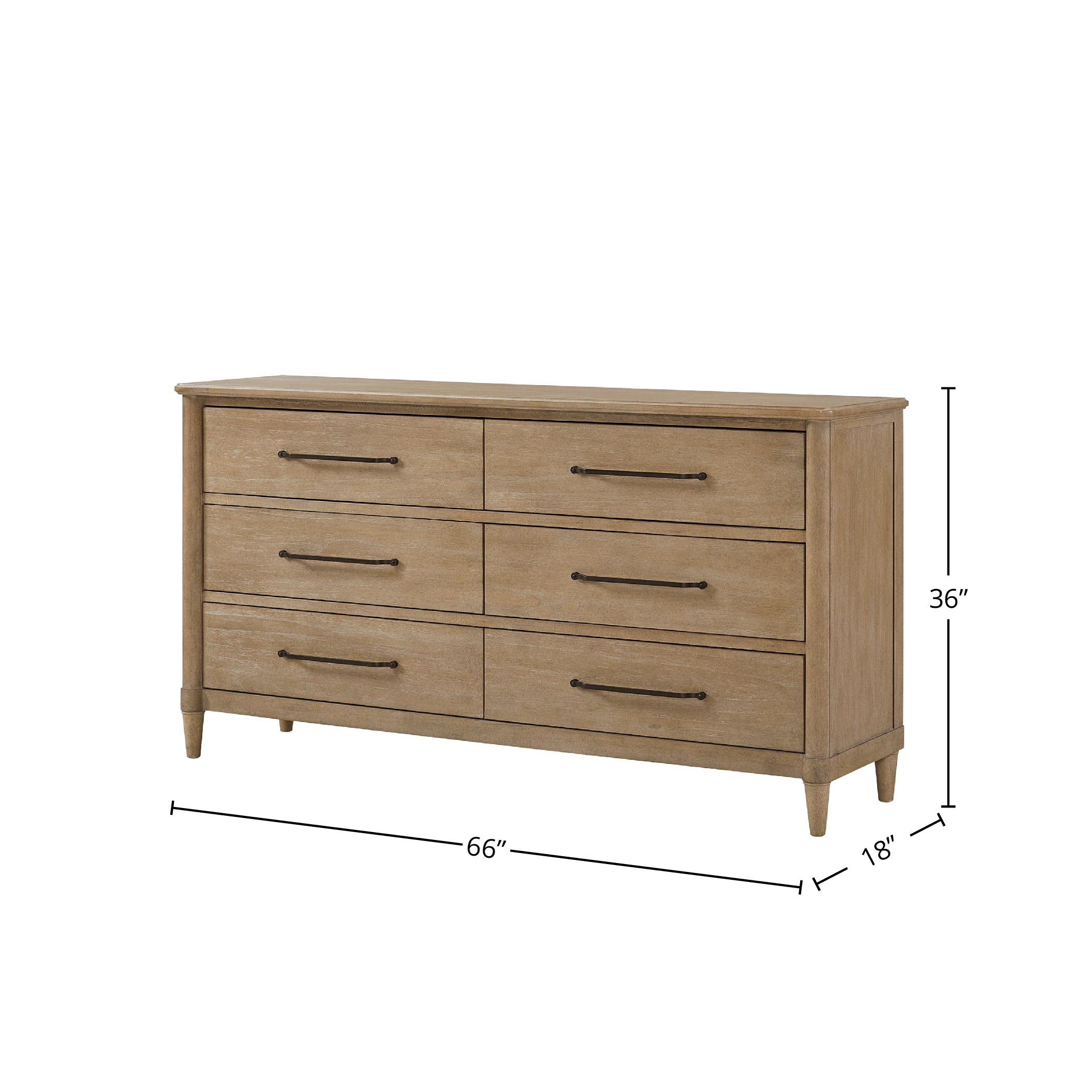 Glenshire Solid Wood 6-Drawer Dresser