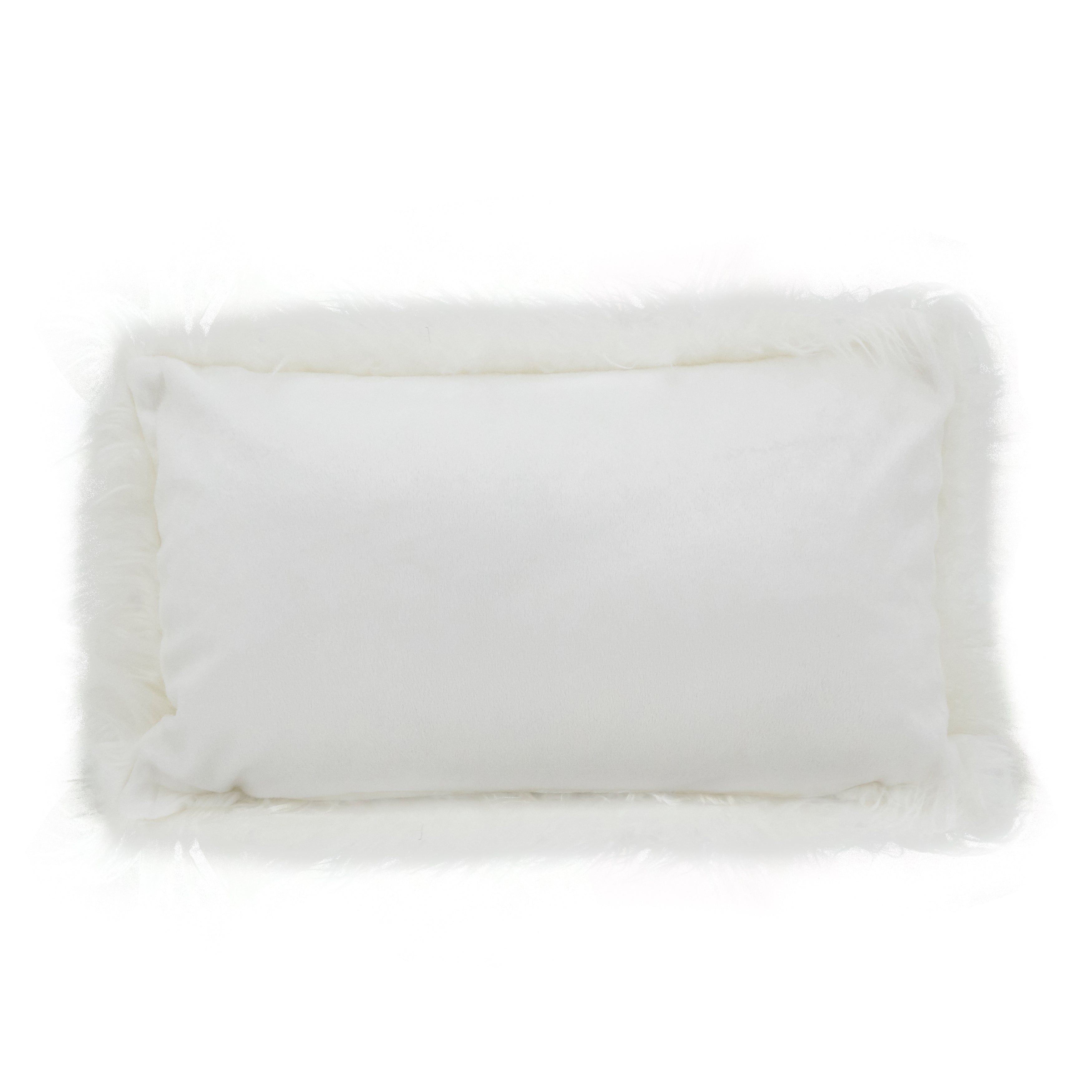 Mongolian Faux Fur Poly Filled Throw Pillow