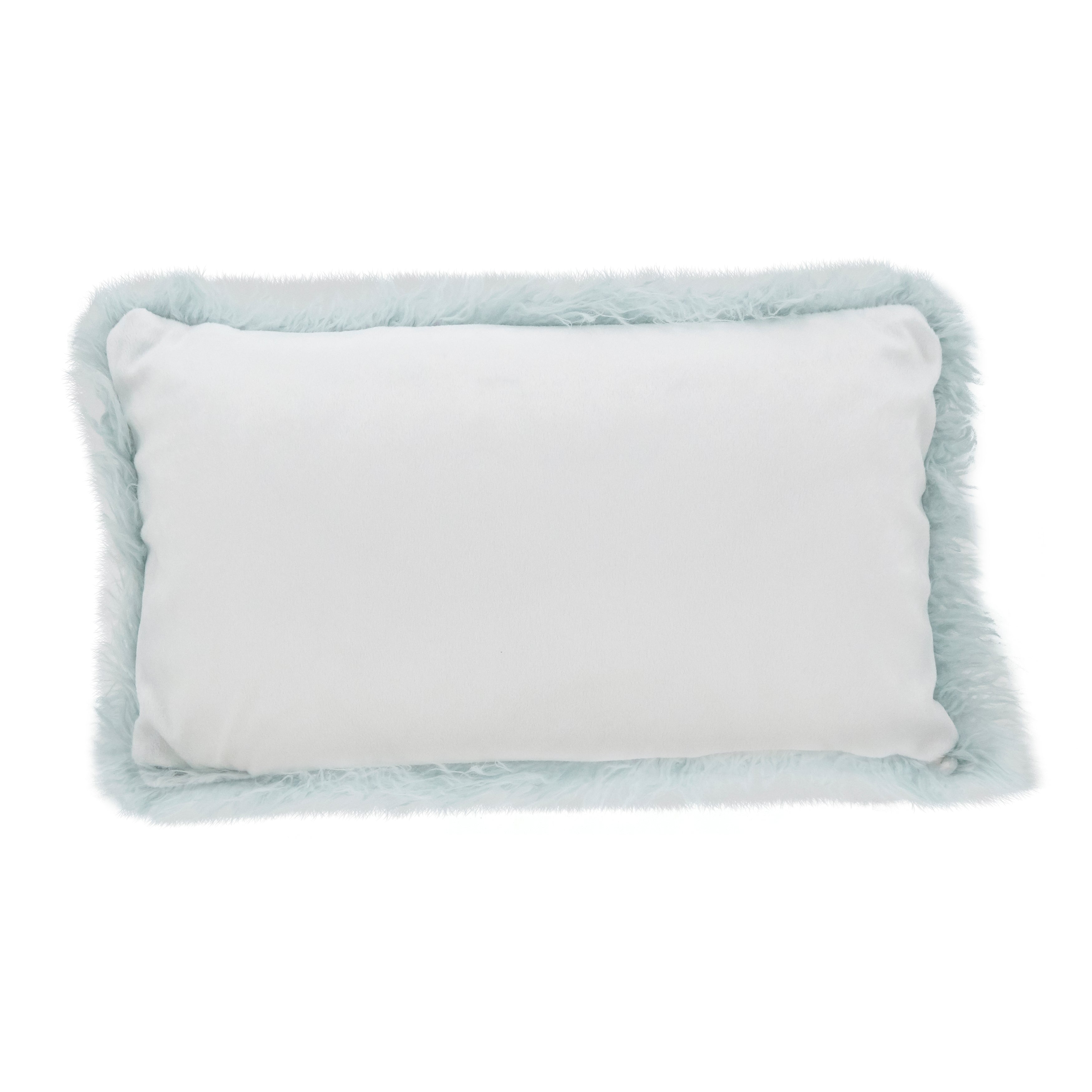 Mongolian Faux Fur Poly Filled Throw Pillow
