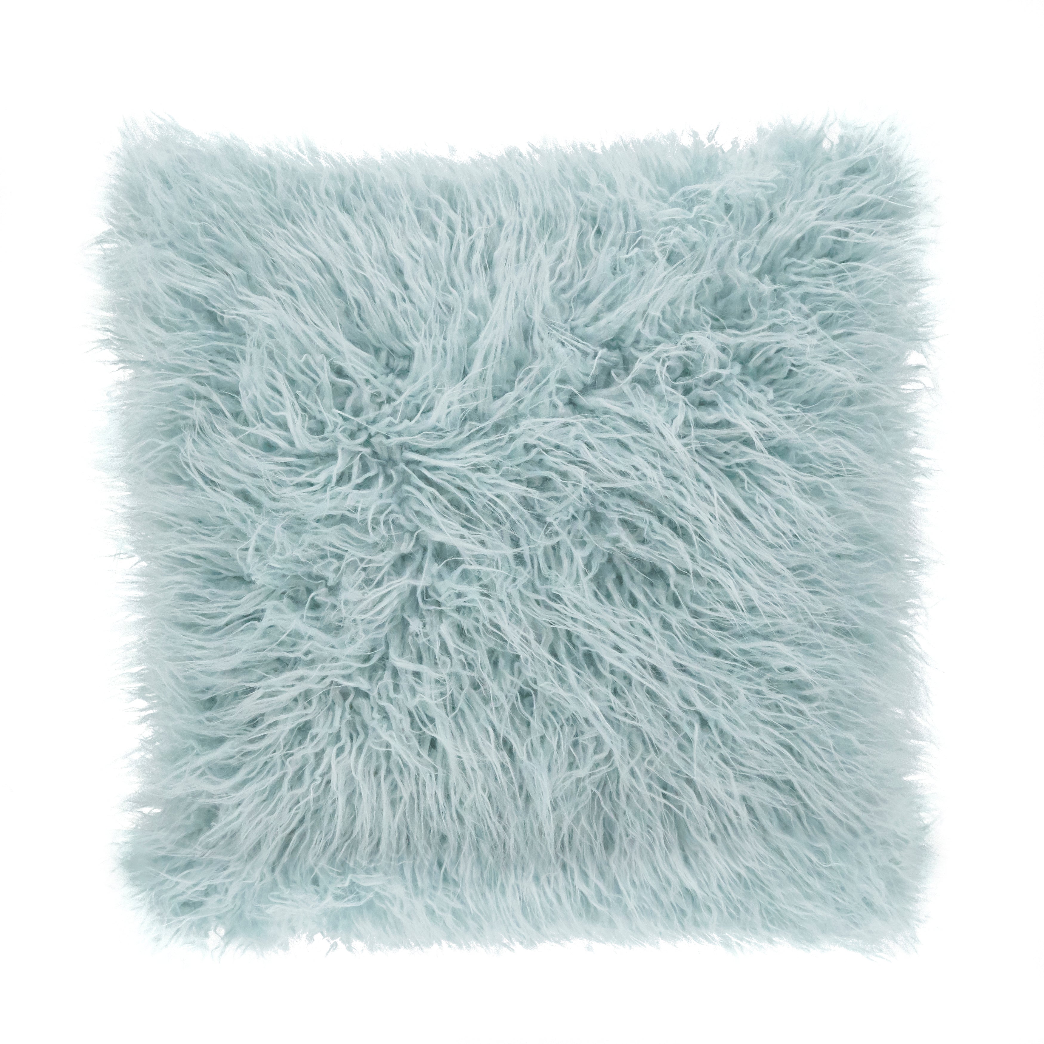 Mongolian Faux Fur Poly Filled Throw Pillow