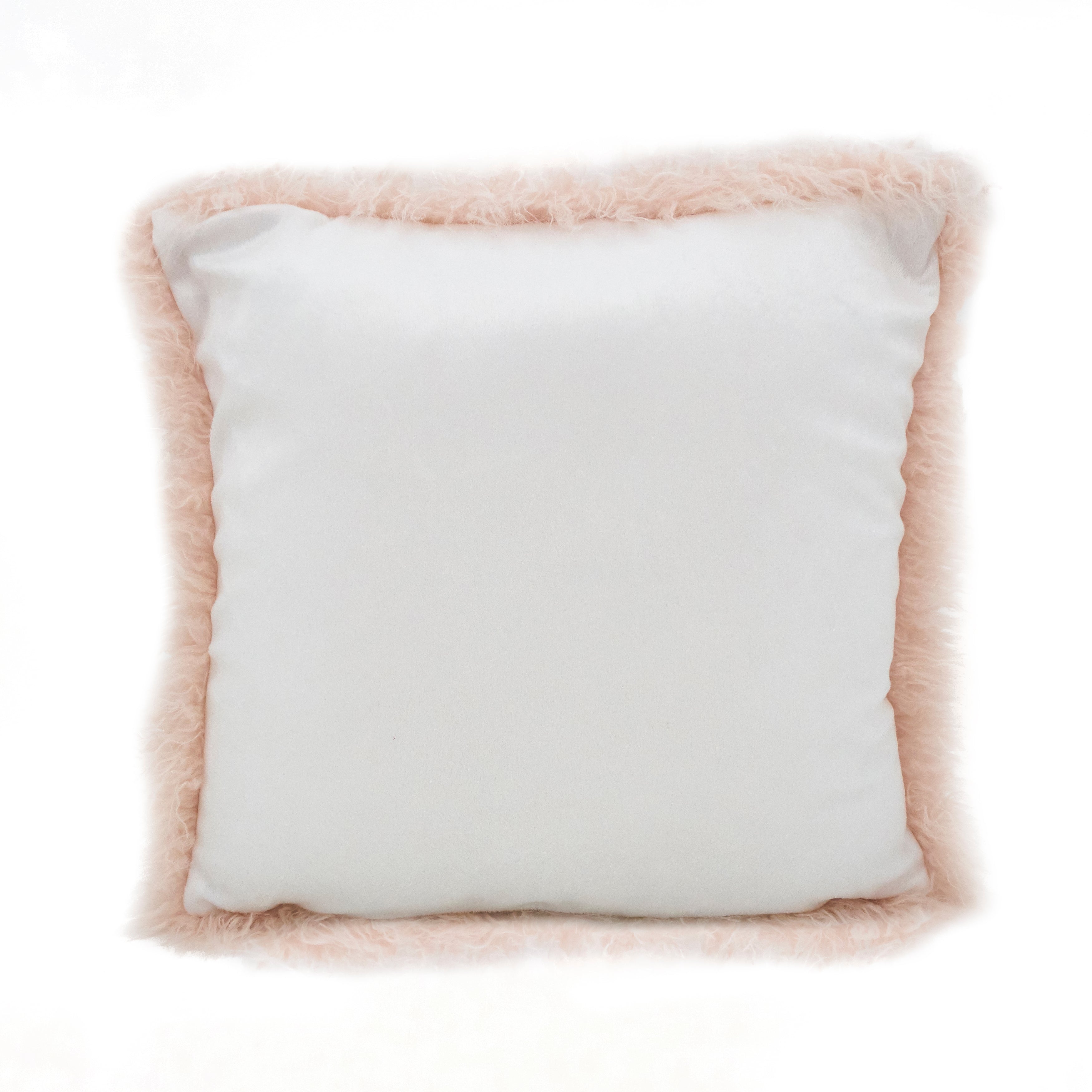 Mongolian Faux Fur Poly Filled Throw Pillow