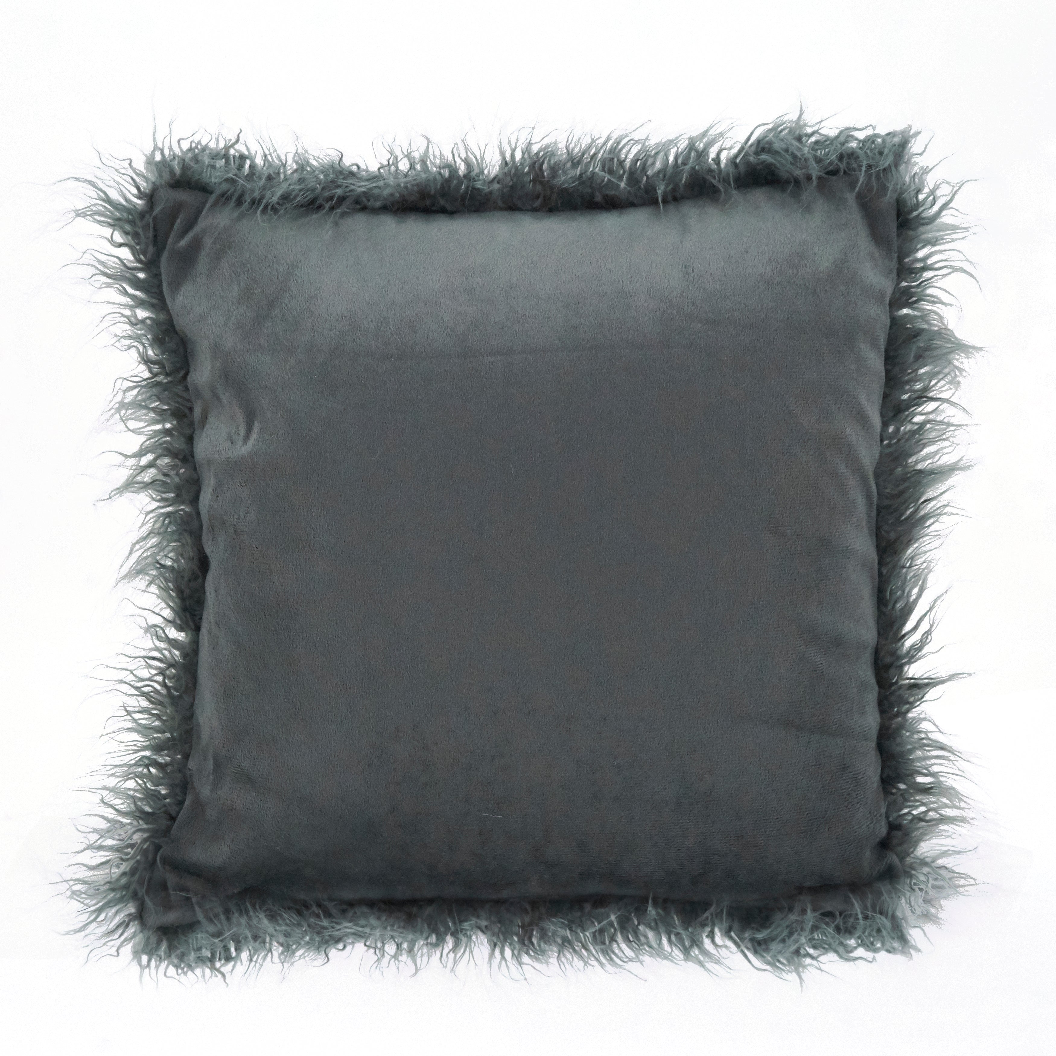 Mongolian Faux Fur Poly Filled Throw Pillow