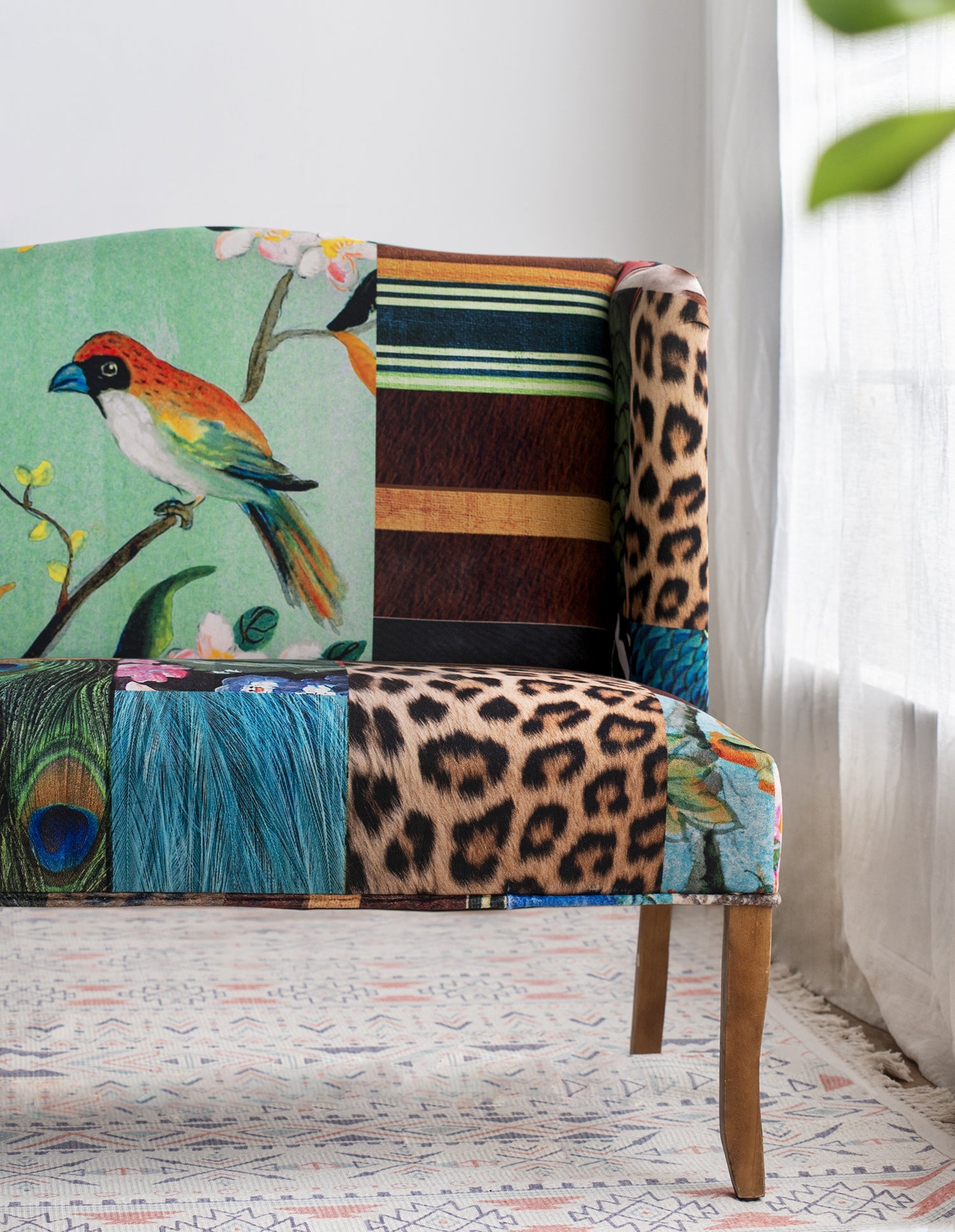 Vesta Bird Collage Print Settee