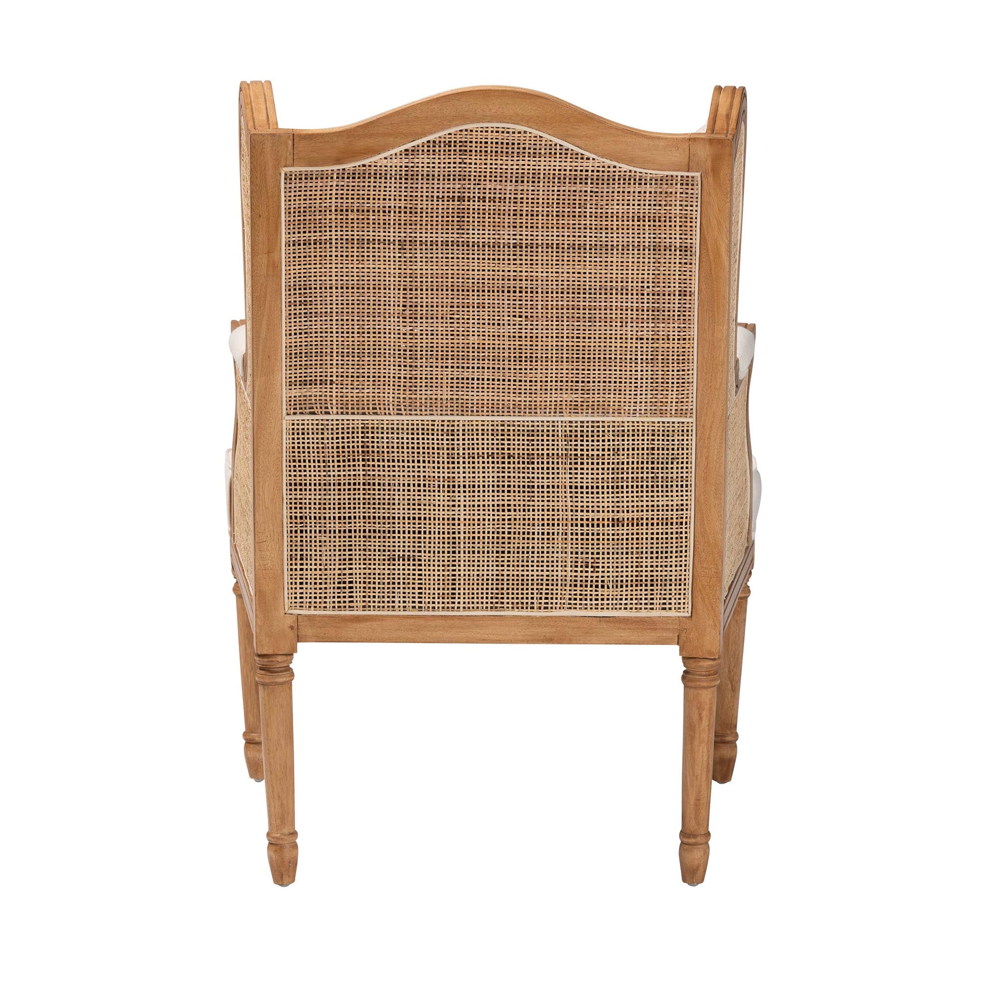 Traditional French Honey Oak Finished Wood Accent Chair