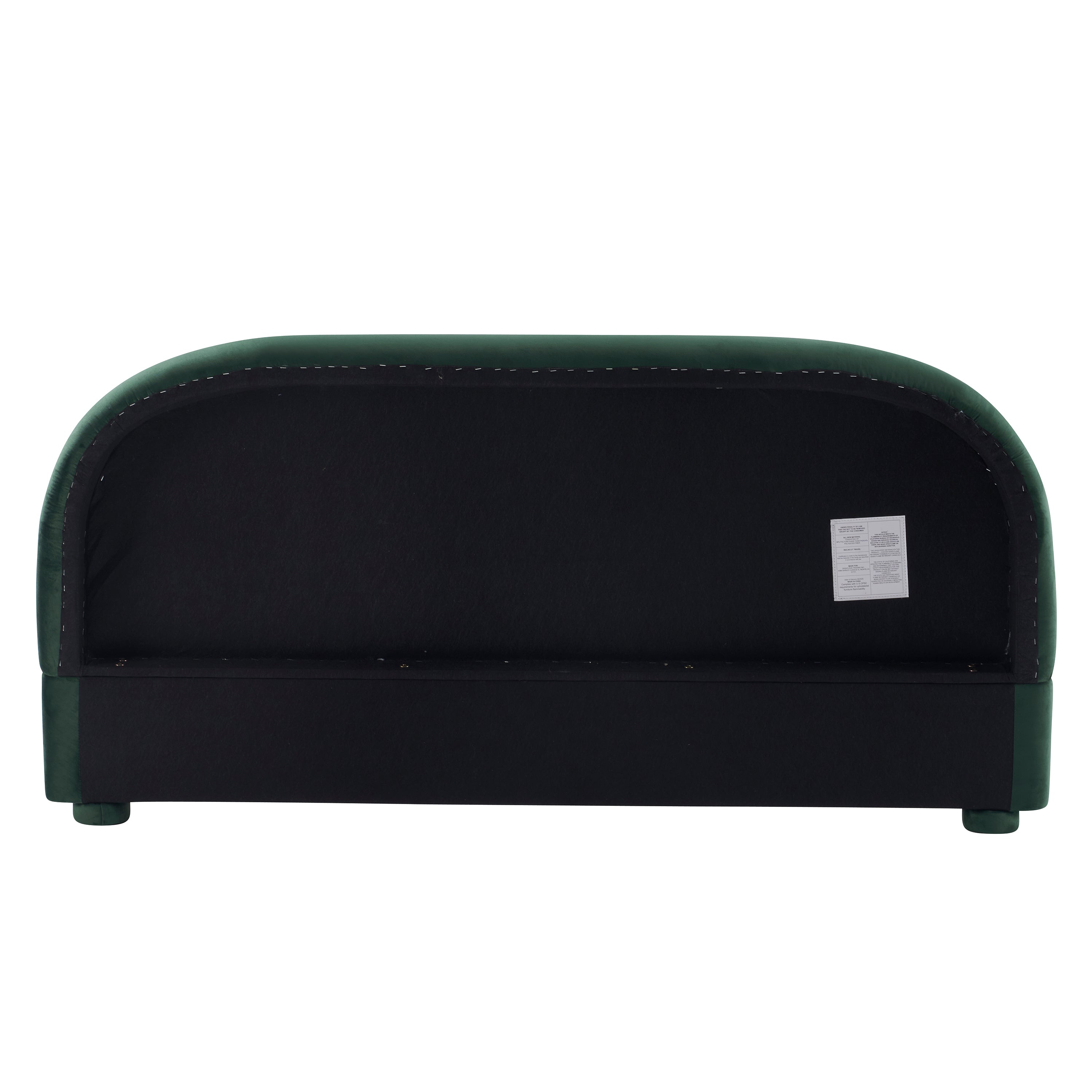 Modern Bed Frame with Upholstered Curved Headboard