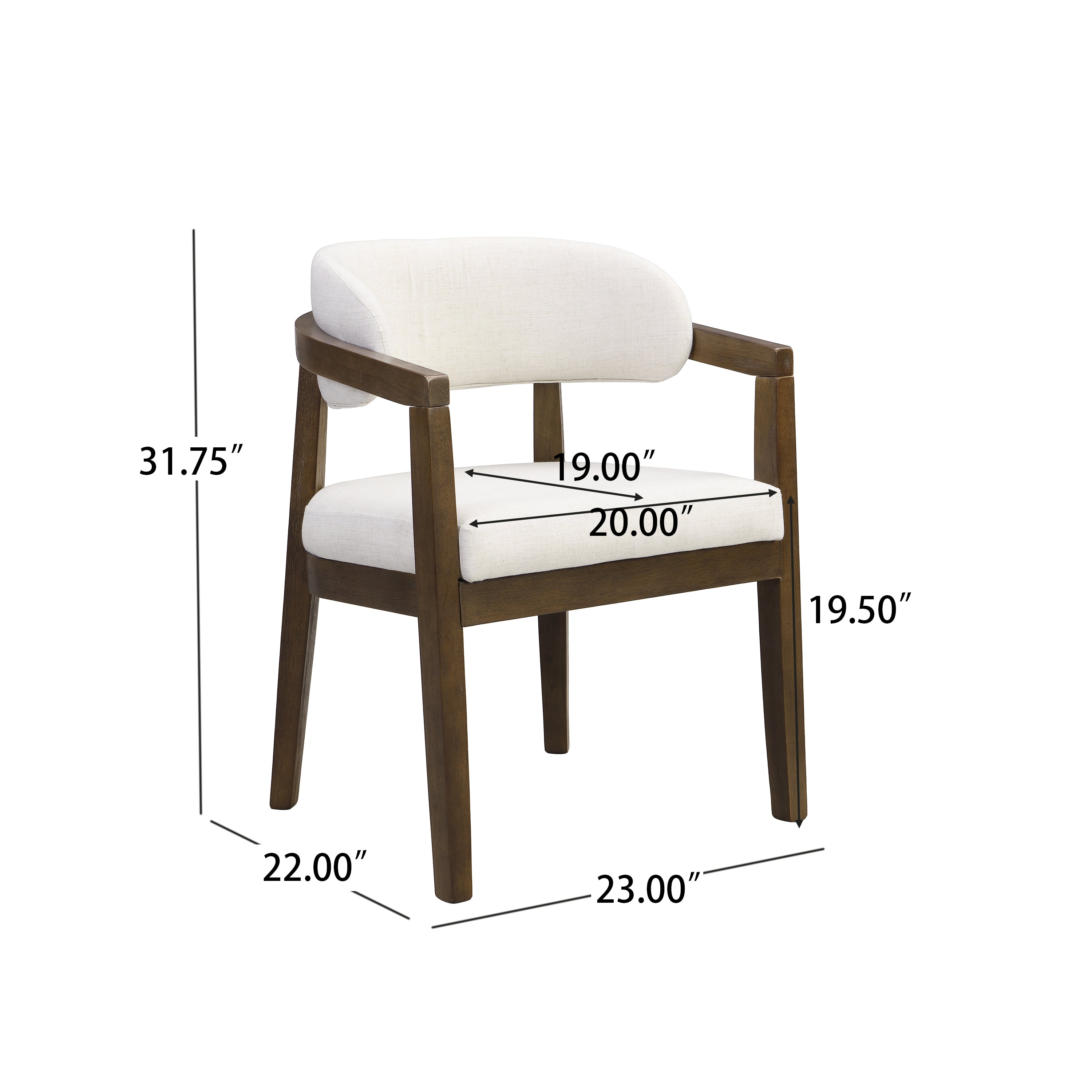 Whitfield U-Shaped Upholstered Dining Chair, Set of 2