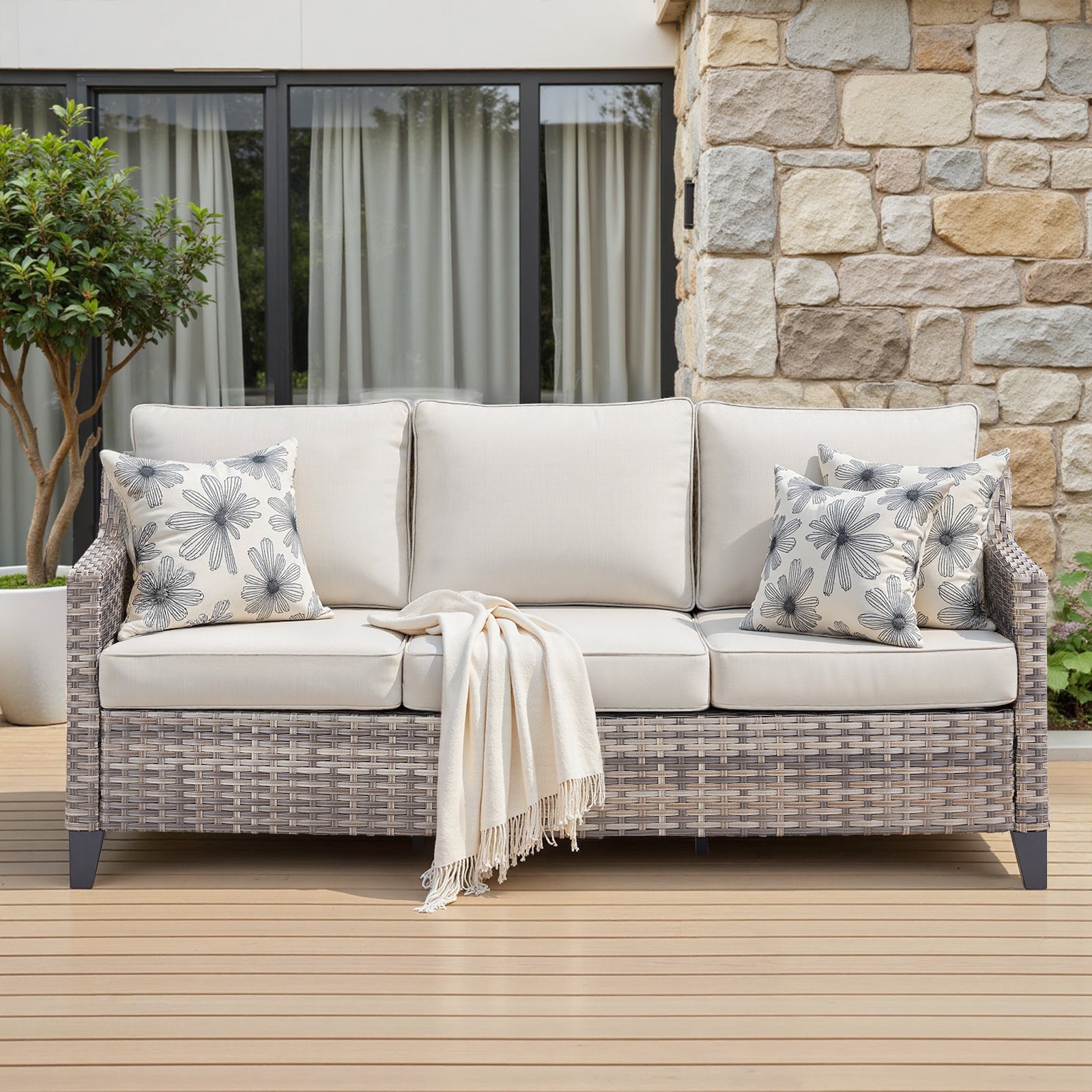 Tatum Outdoor 3-Seat Sofa