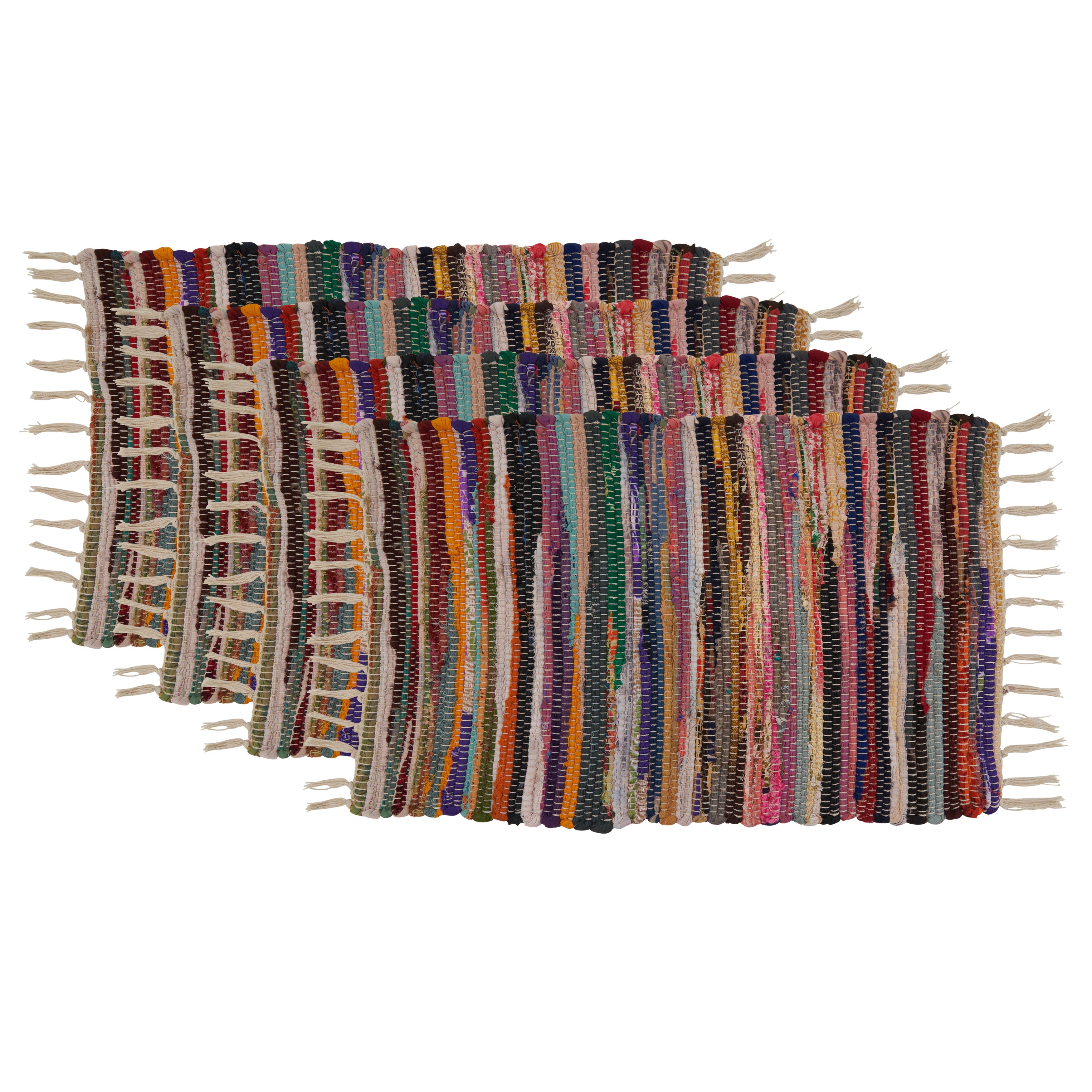 Multi-Colored Chindi Placemats, Set of 4