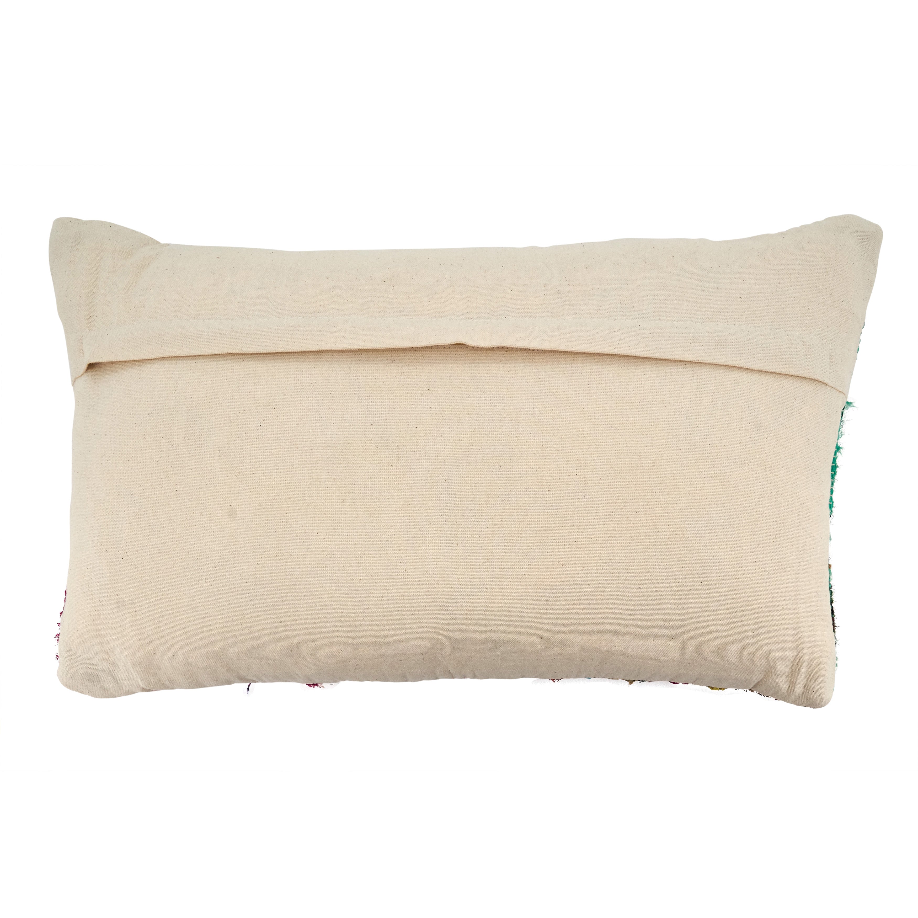 Multi-Colored Chindi Throw Pillow