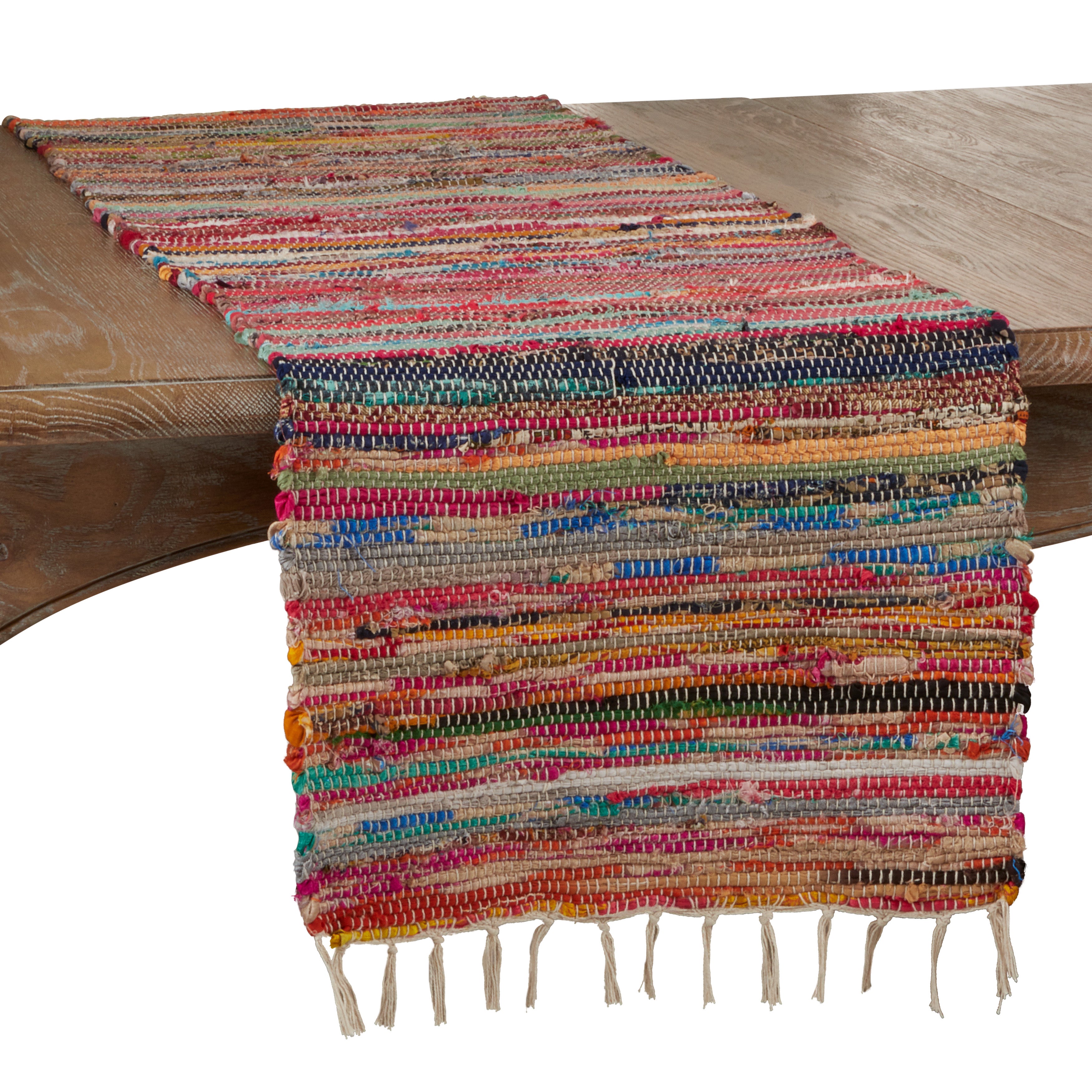 Multi-Colored Chindi Table Runner