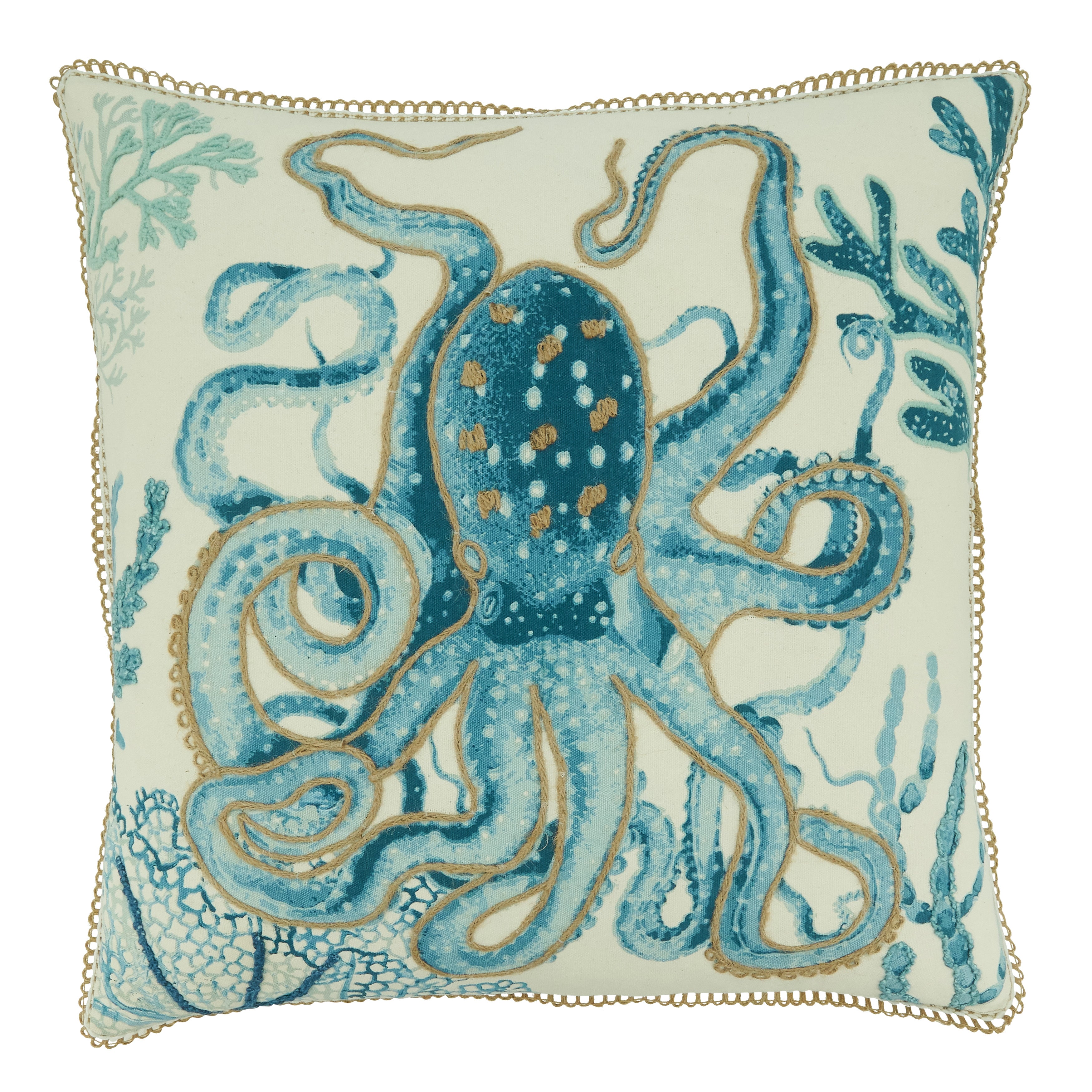 Poly Filled Octopus Throw Pillow