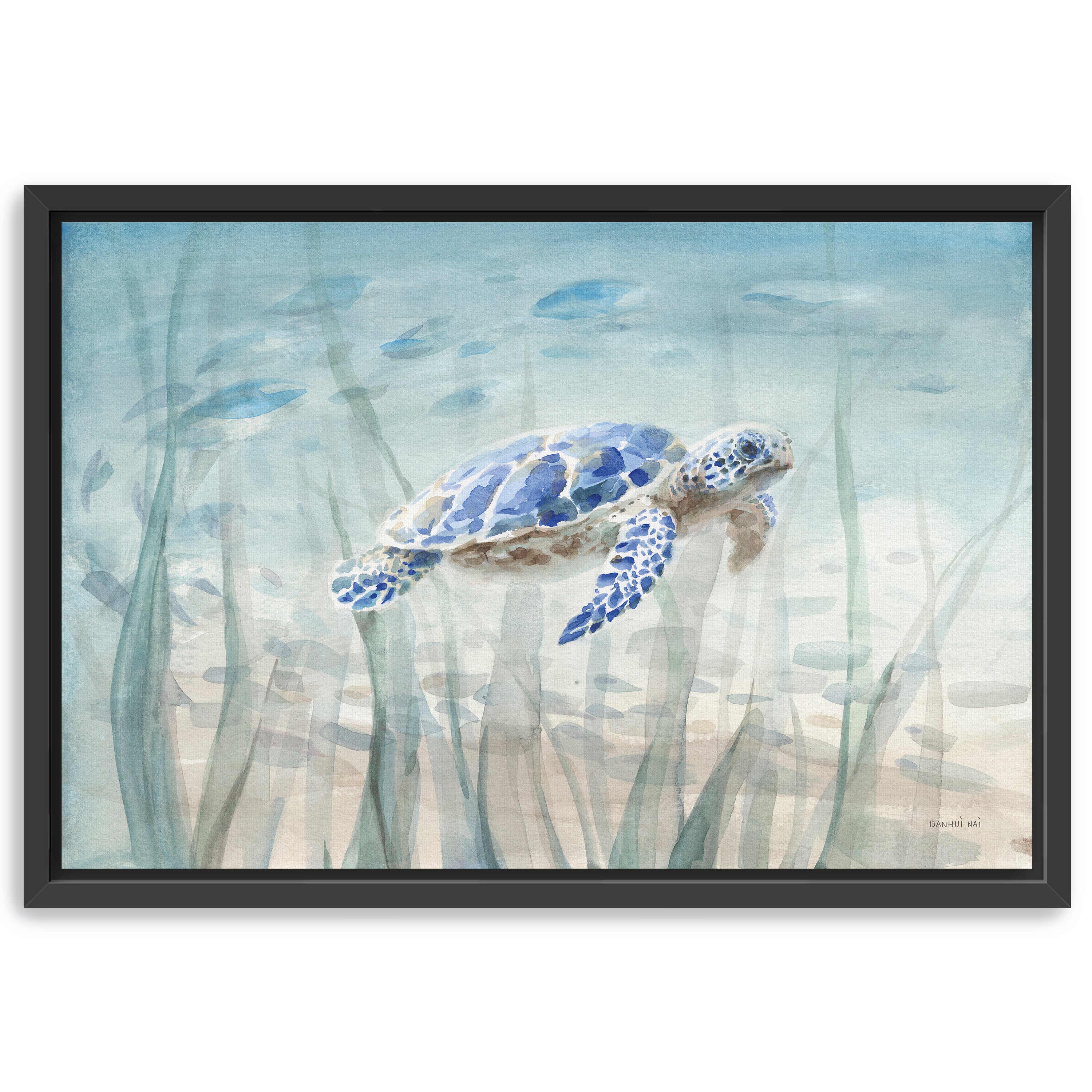 Undersea Turtle Canvas Giclee