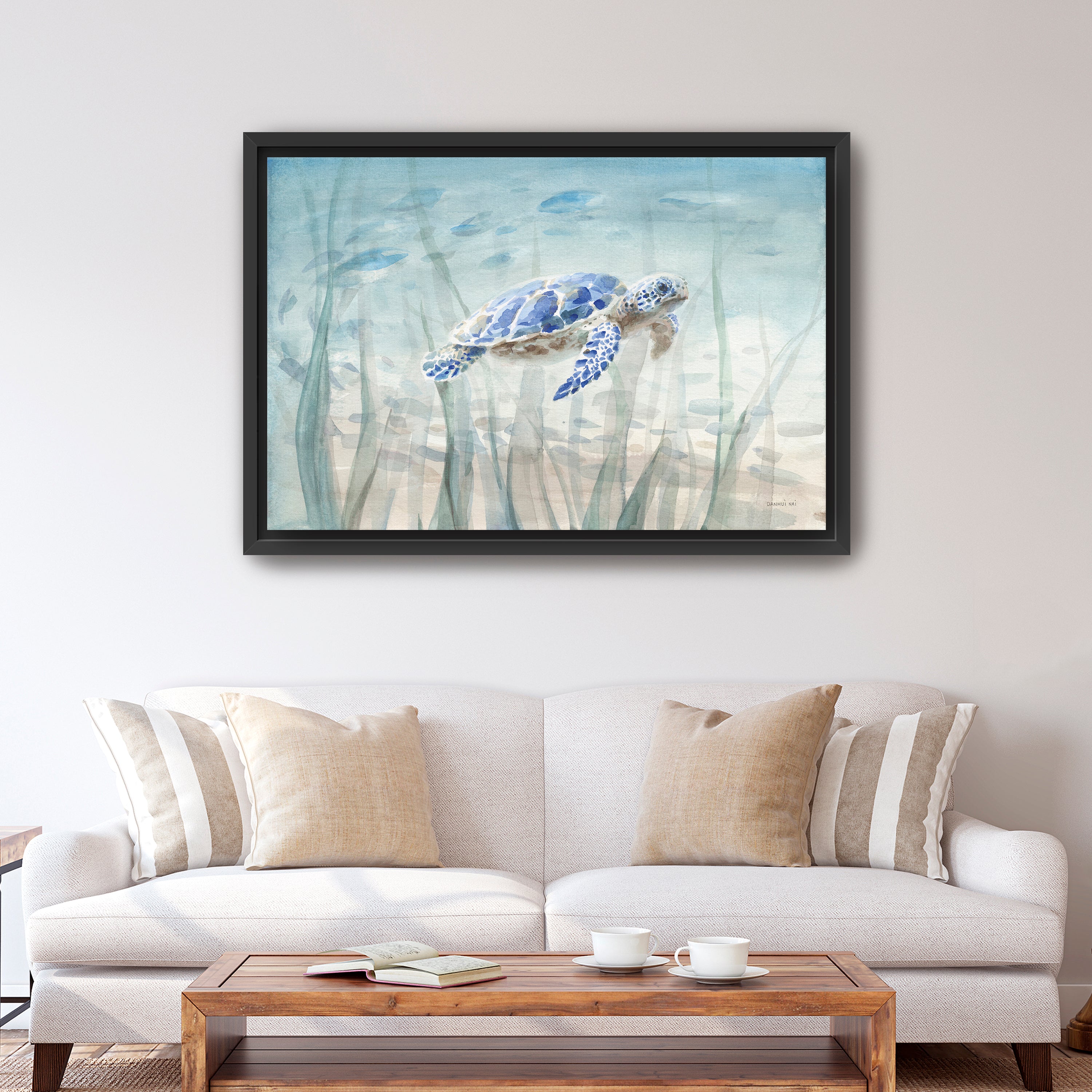 Undersea Turtle Canvas Giclee