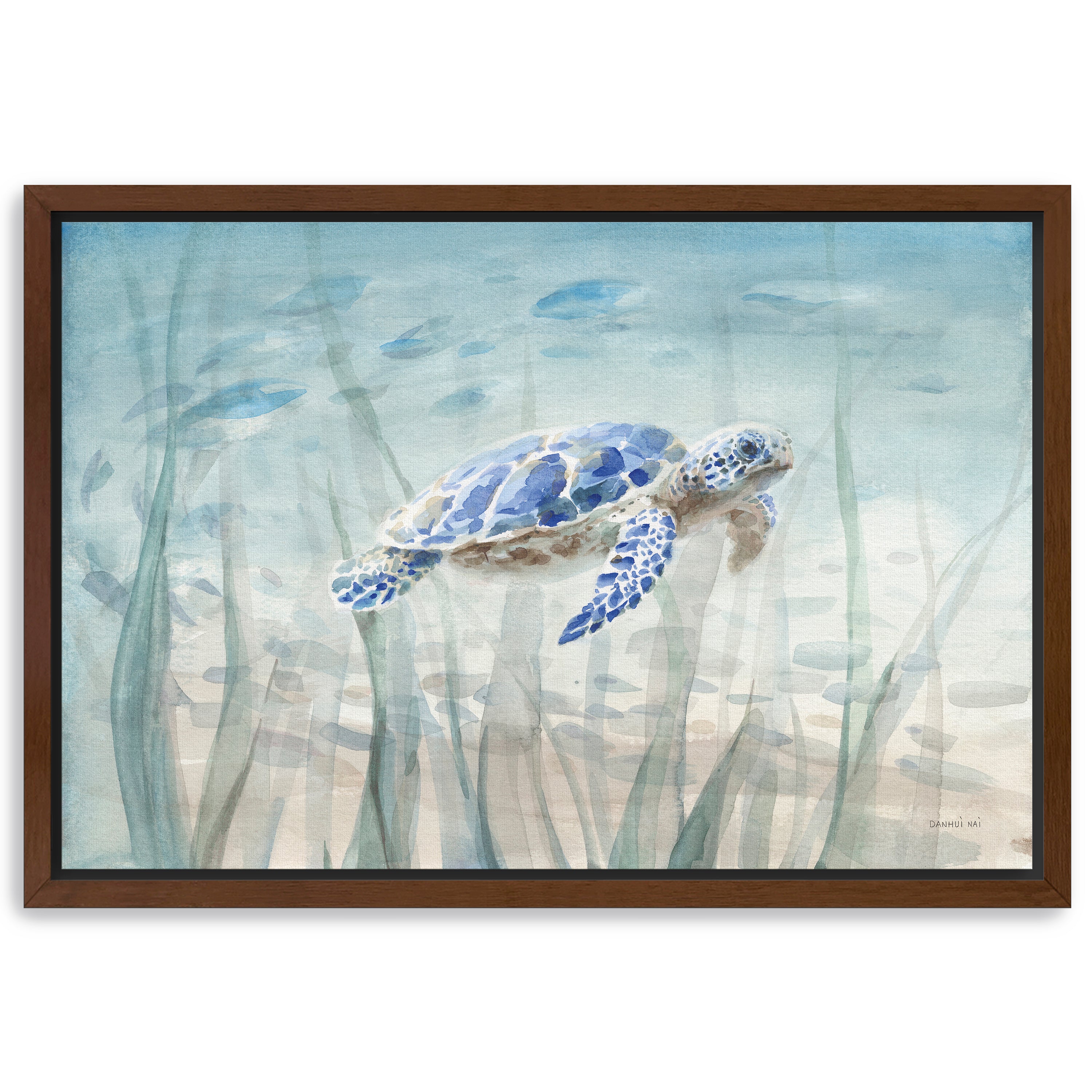 Undersea Turtle Canvas Giclee