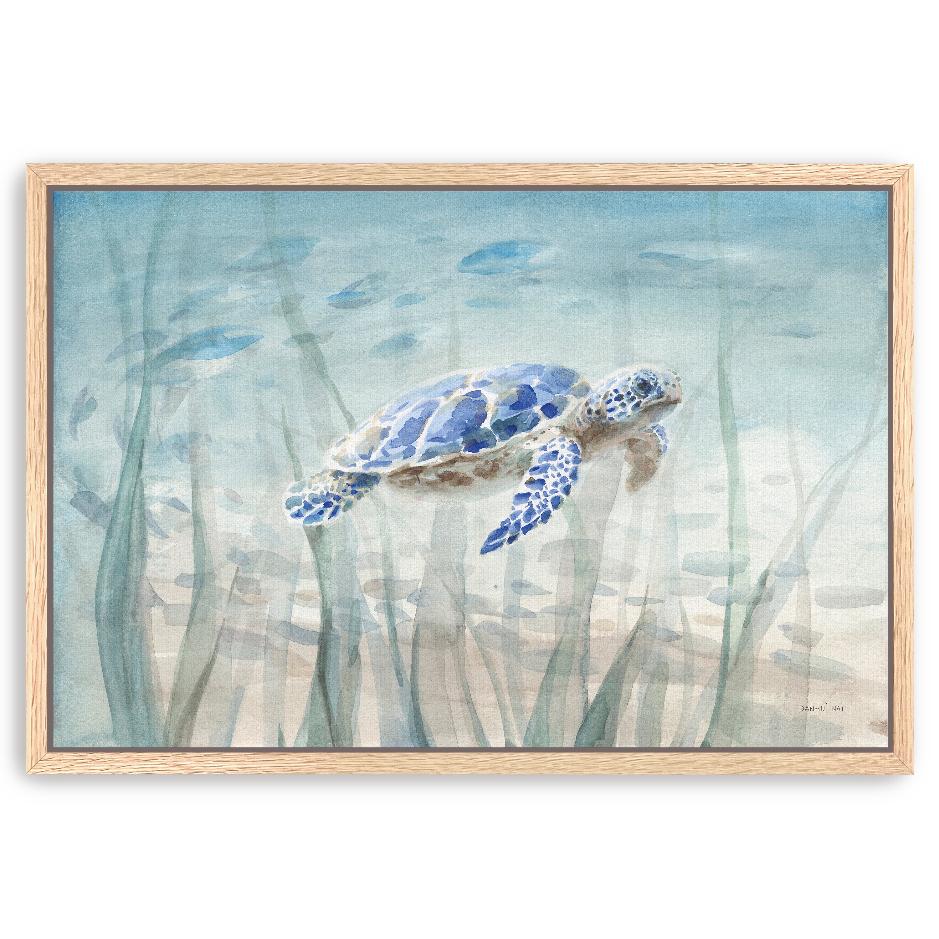 Undersea Turtle Canvas Giclee