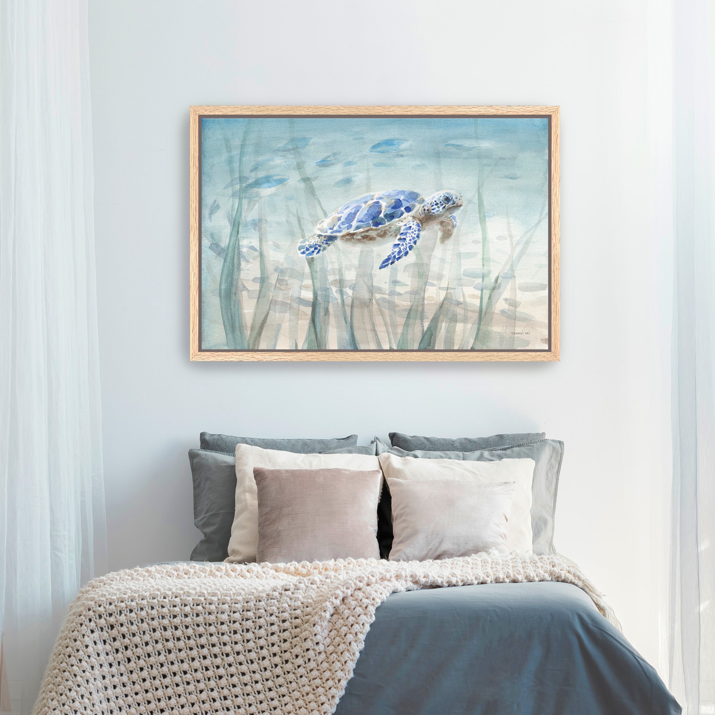 Undersea Turtle Canvas Giclee