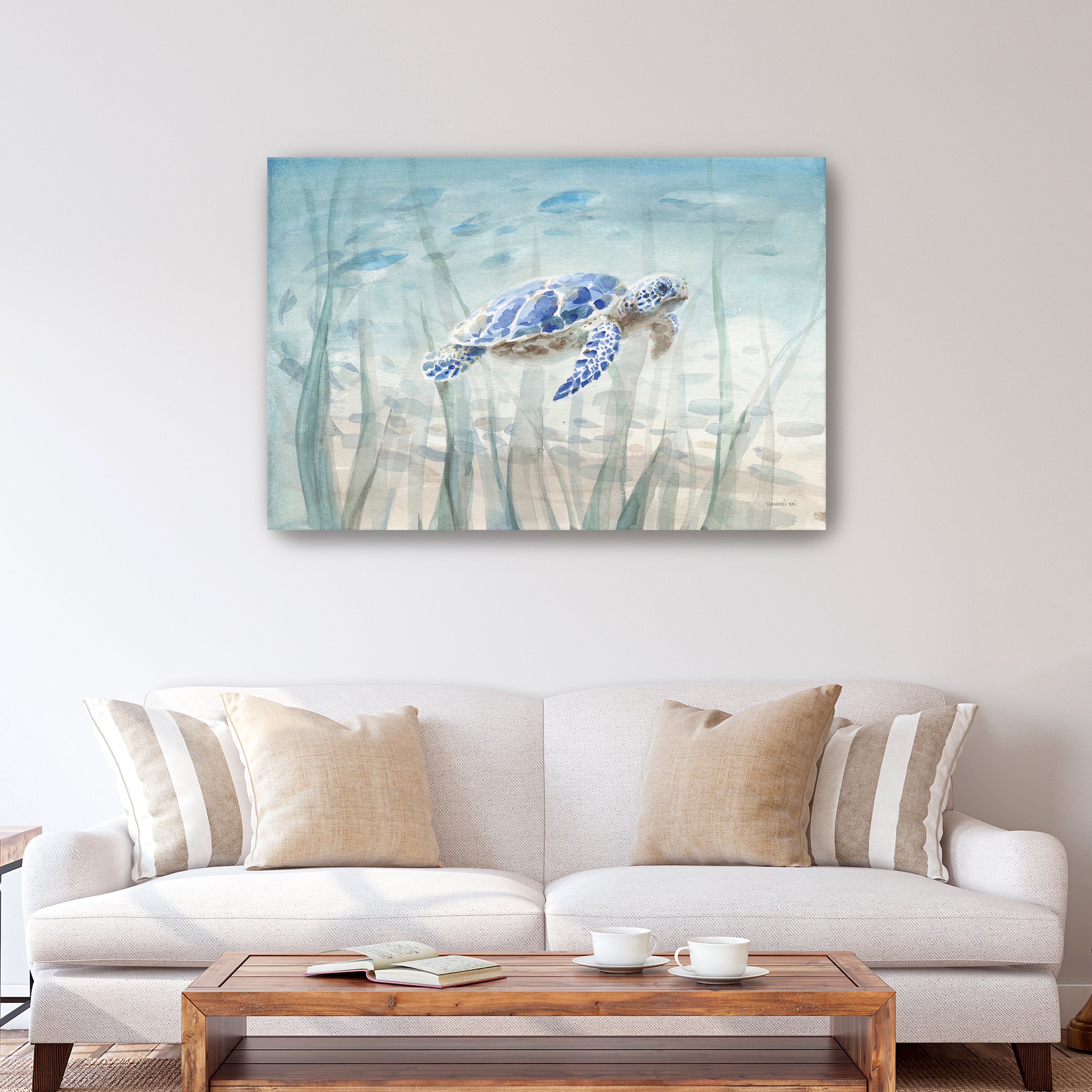 Undersea Turtle Canvas Giclee