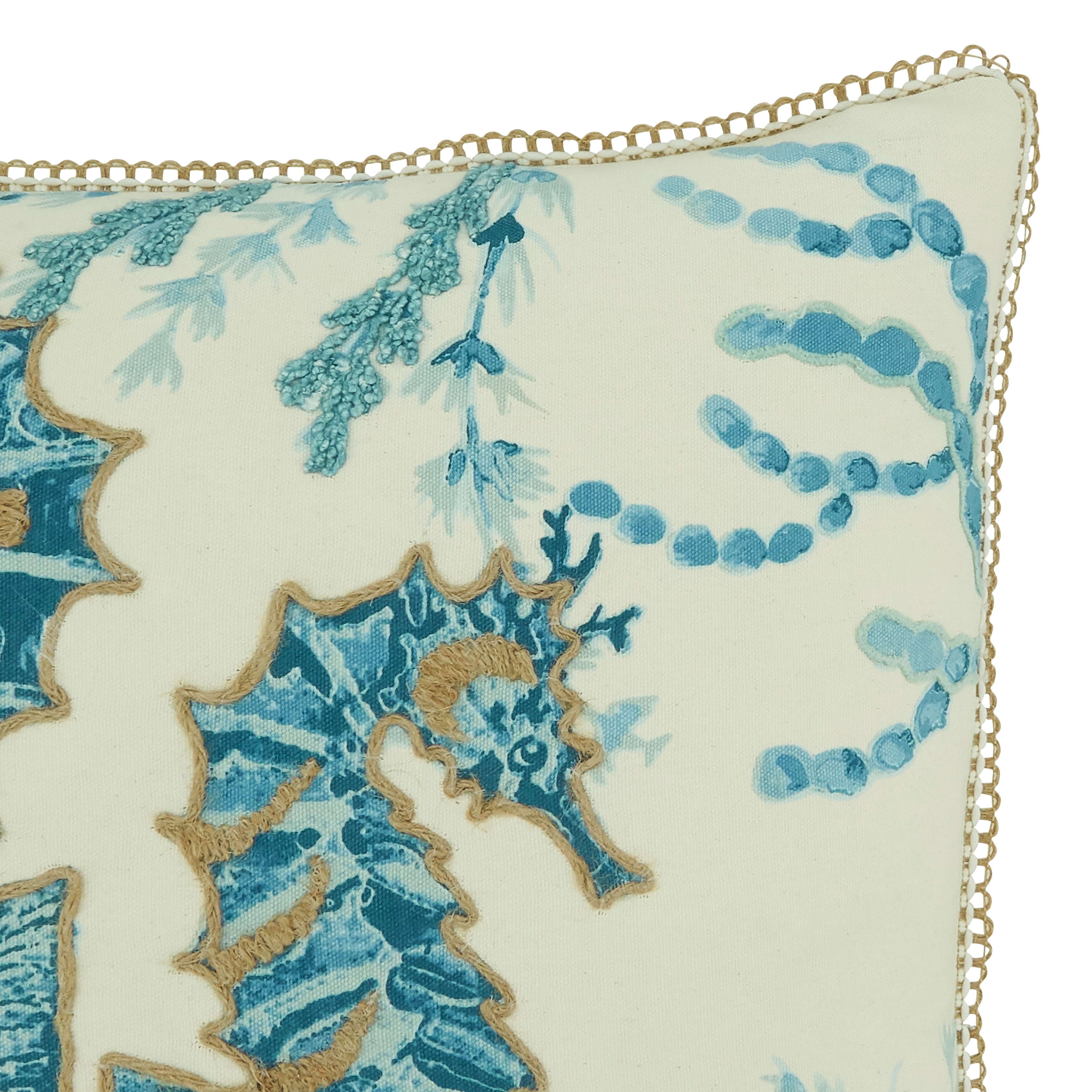Poly Filled Sea Horse Throw Pillow