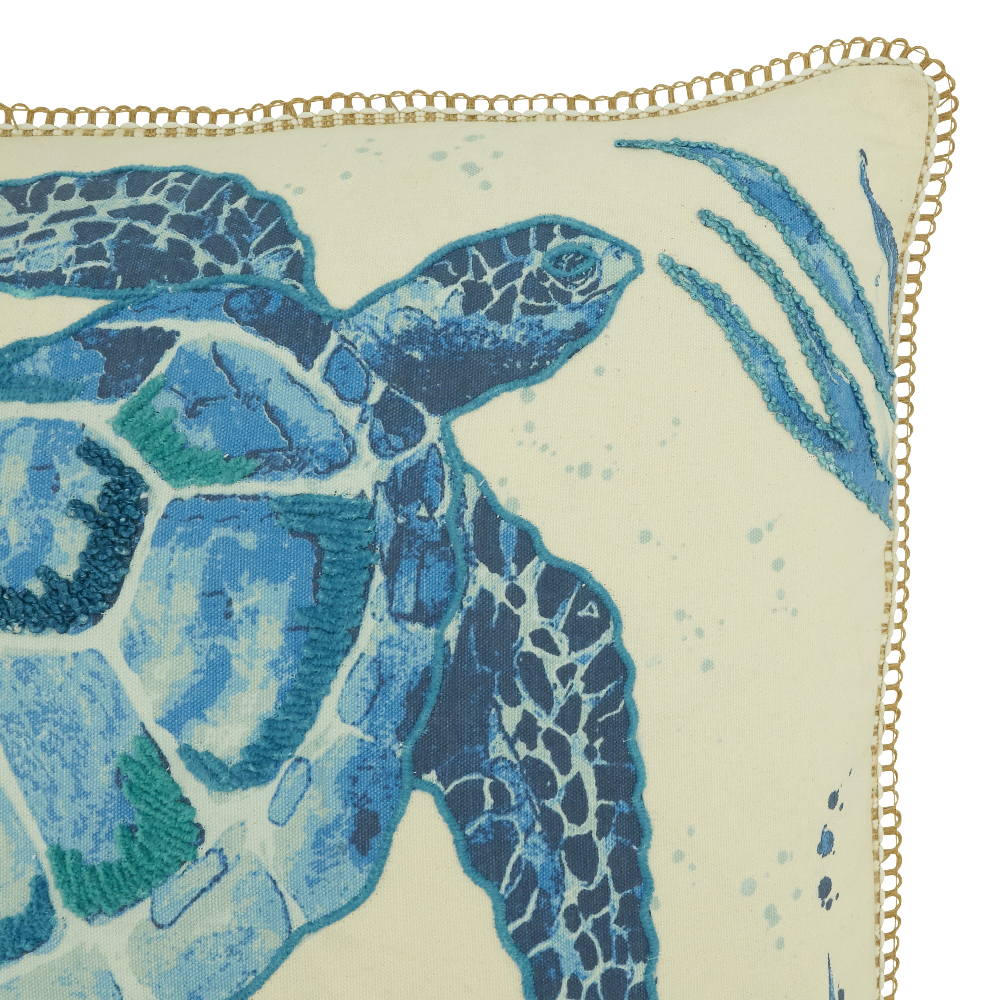 Poly Filled Sea Turtle Throw Pillow
