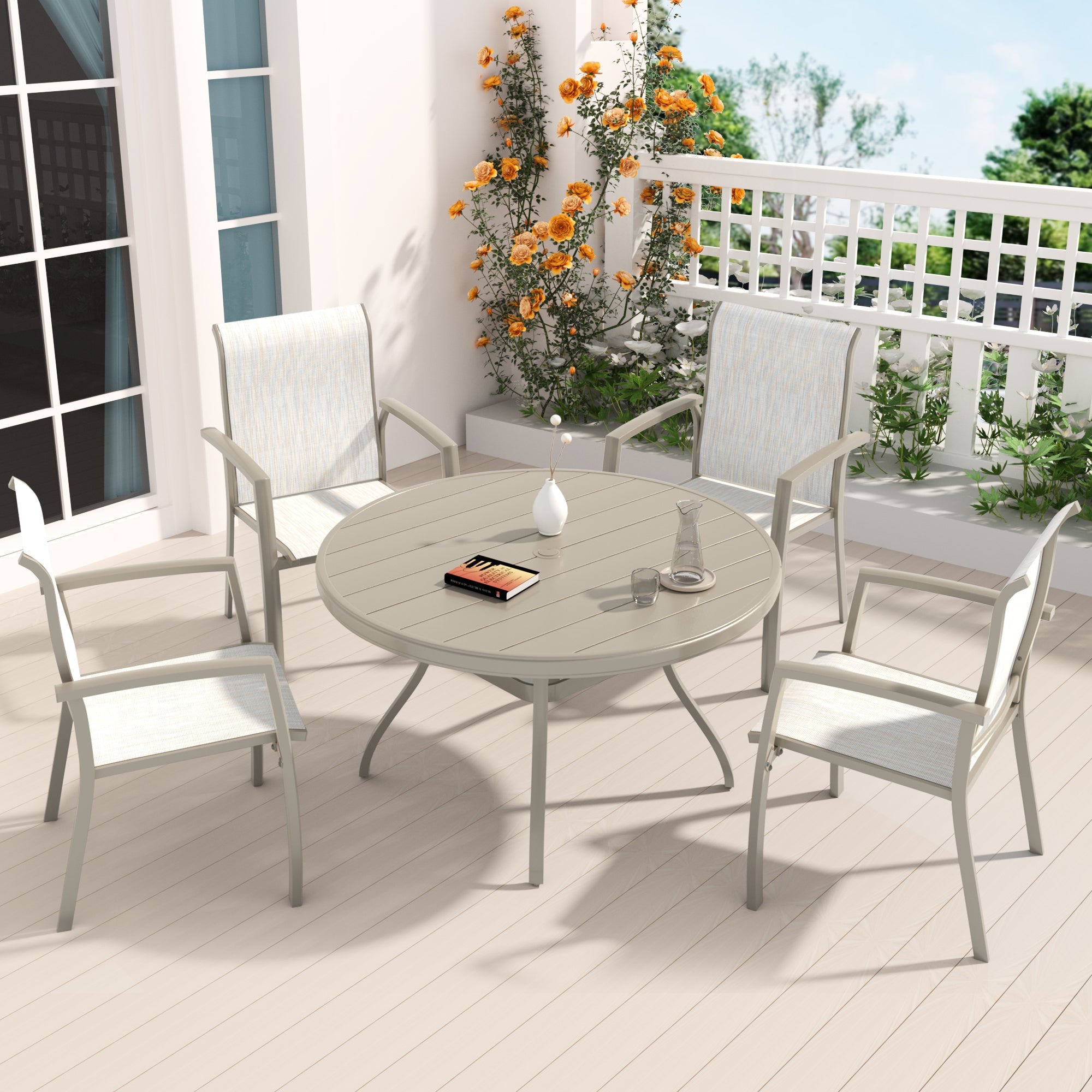 Vireo Outdoor Round Patio Dining Table