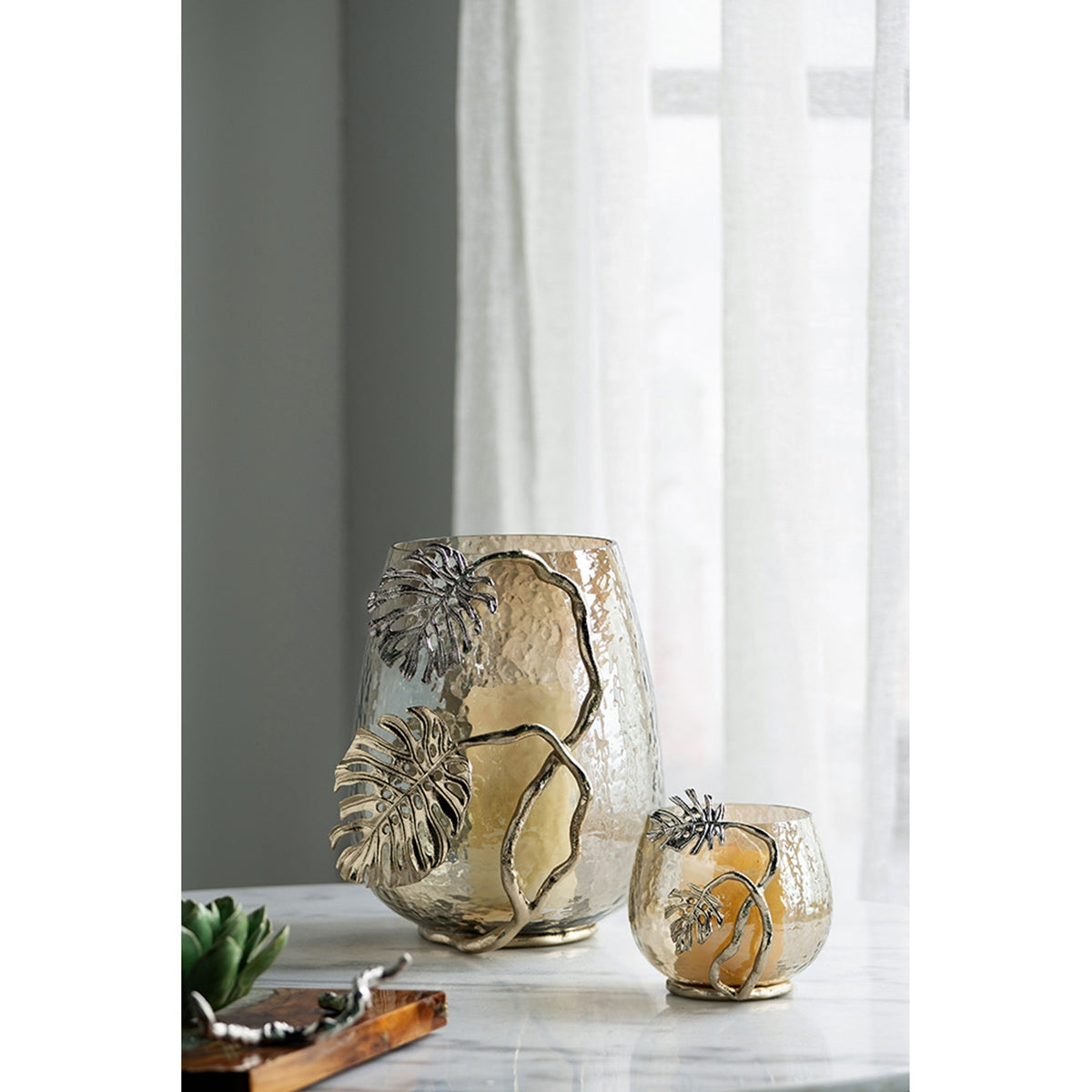 Palm Leaf Candle Holder