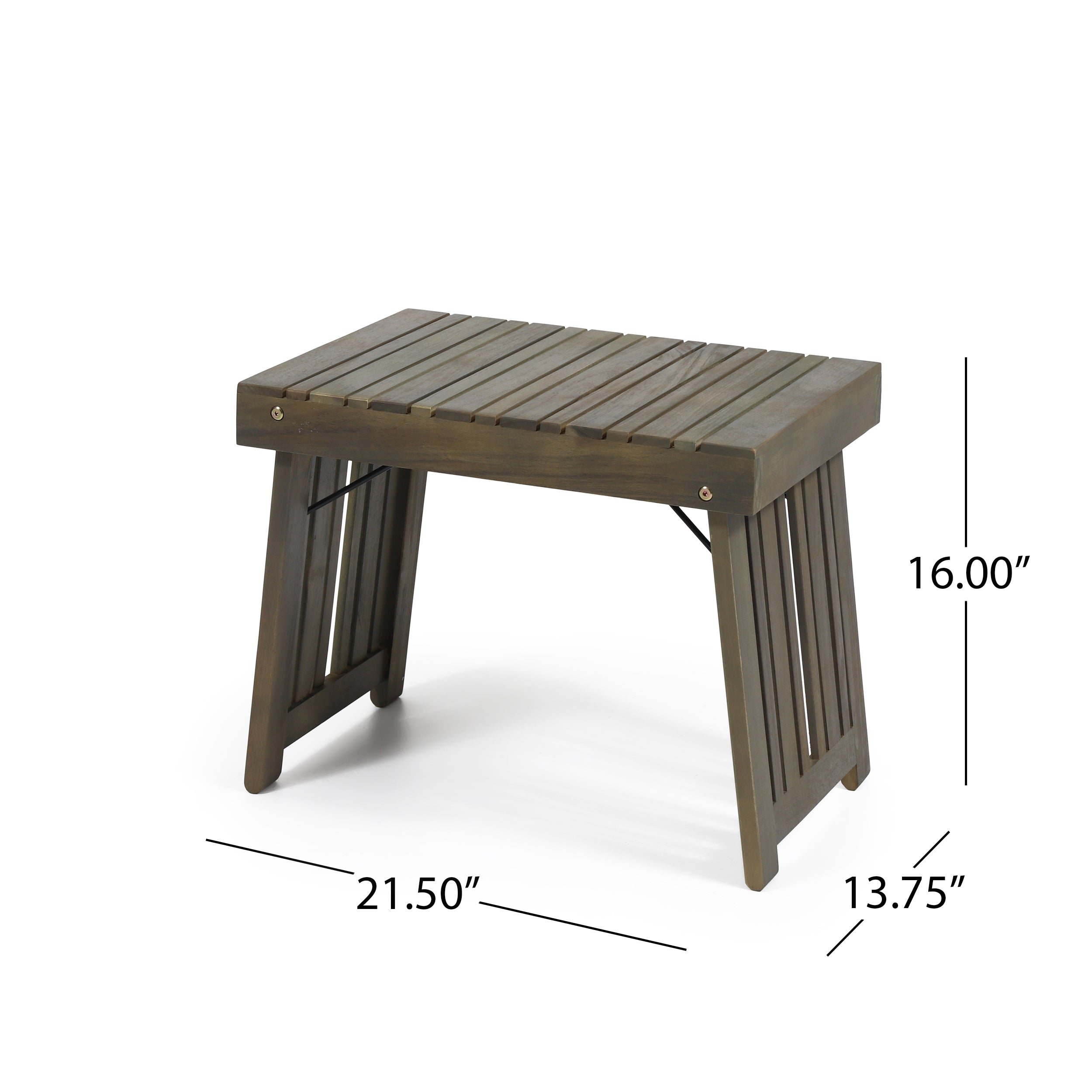 Kyoto Outdoor Foldable Side Table with Slat Design