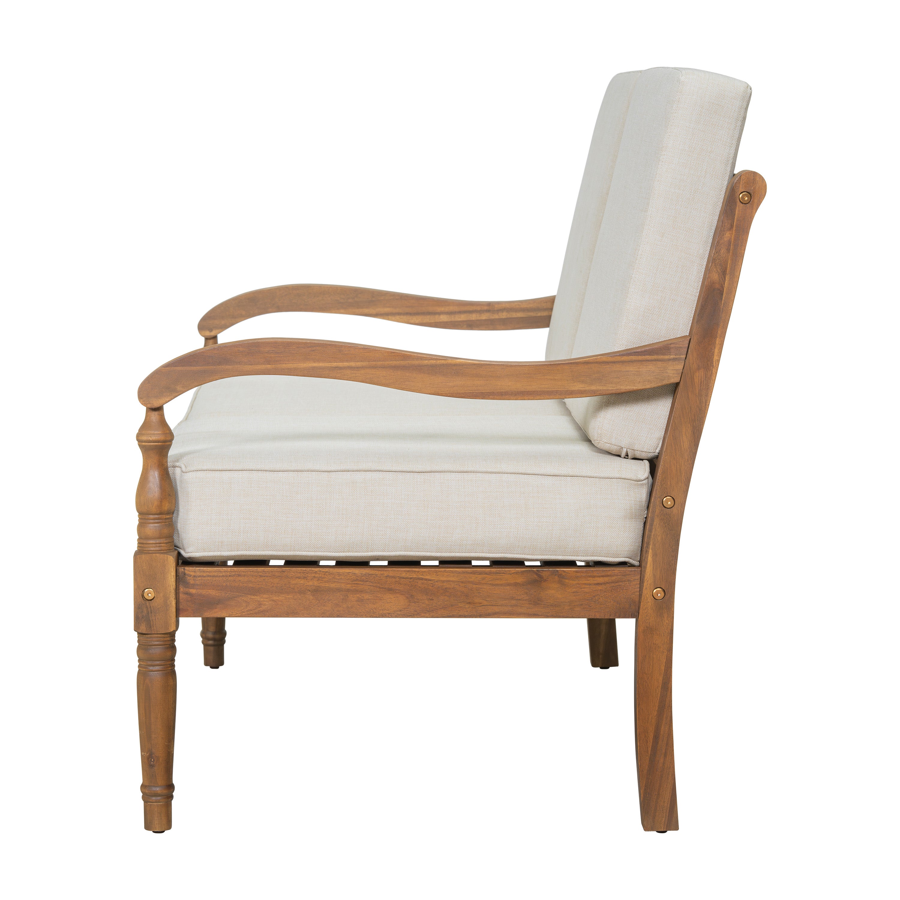 Islewood 2 Piece Acacia Wood Outdoor Loveseat & Coffee Table Set