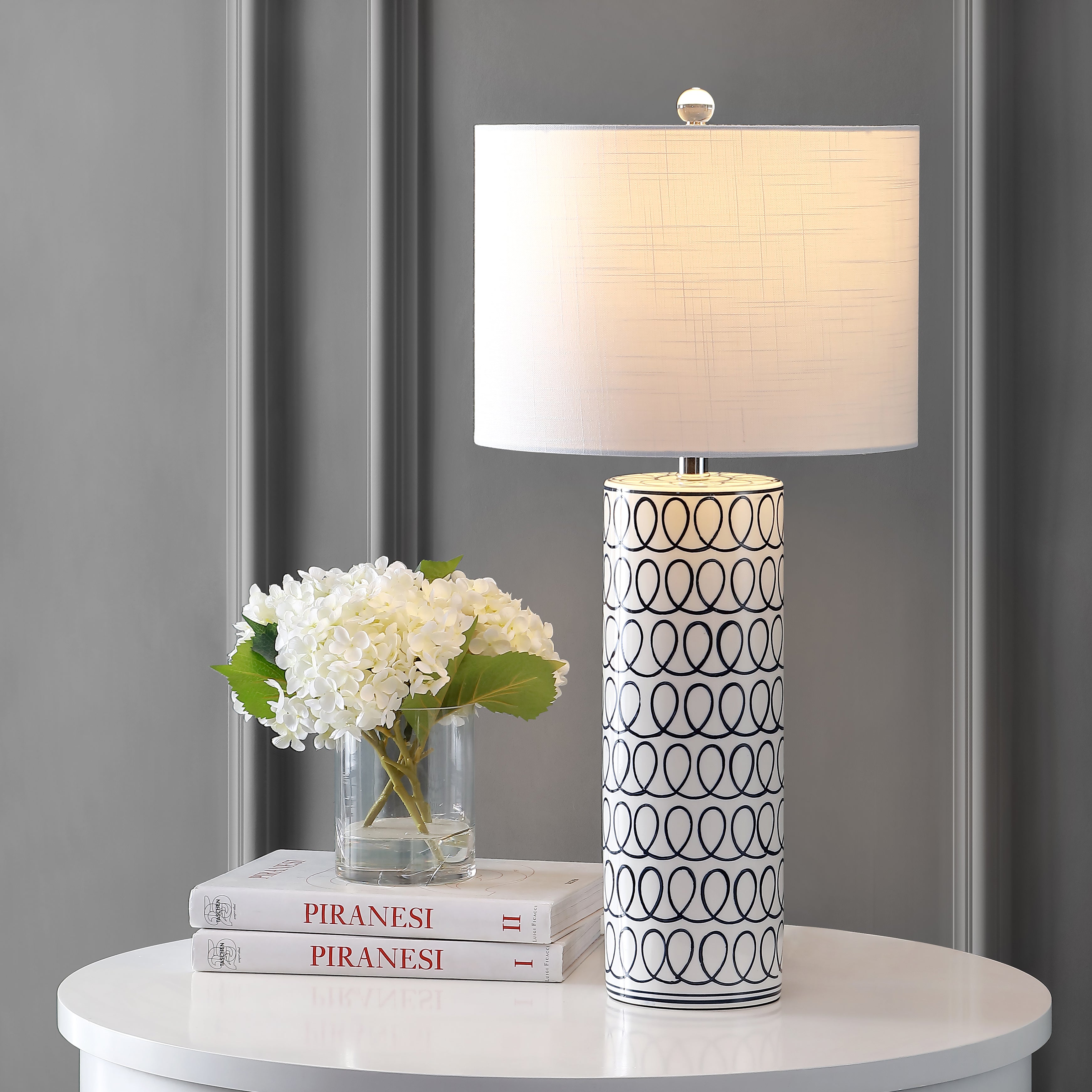 Loop Ceramic Modern Column LED Table Lamp